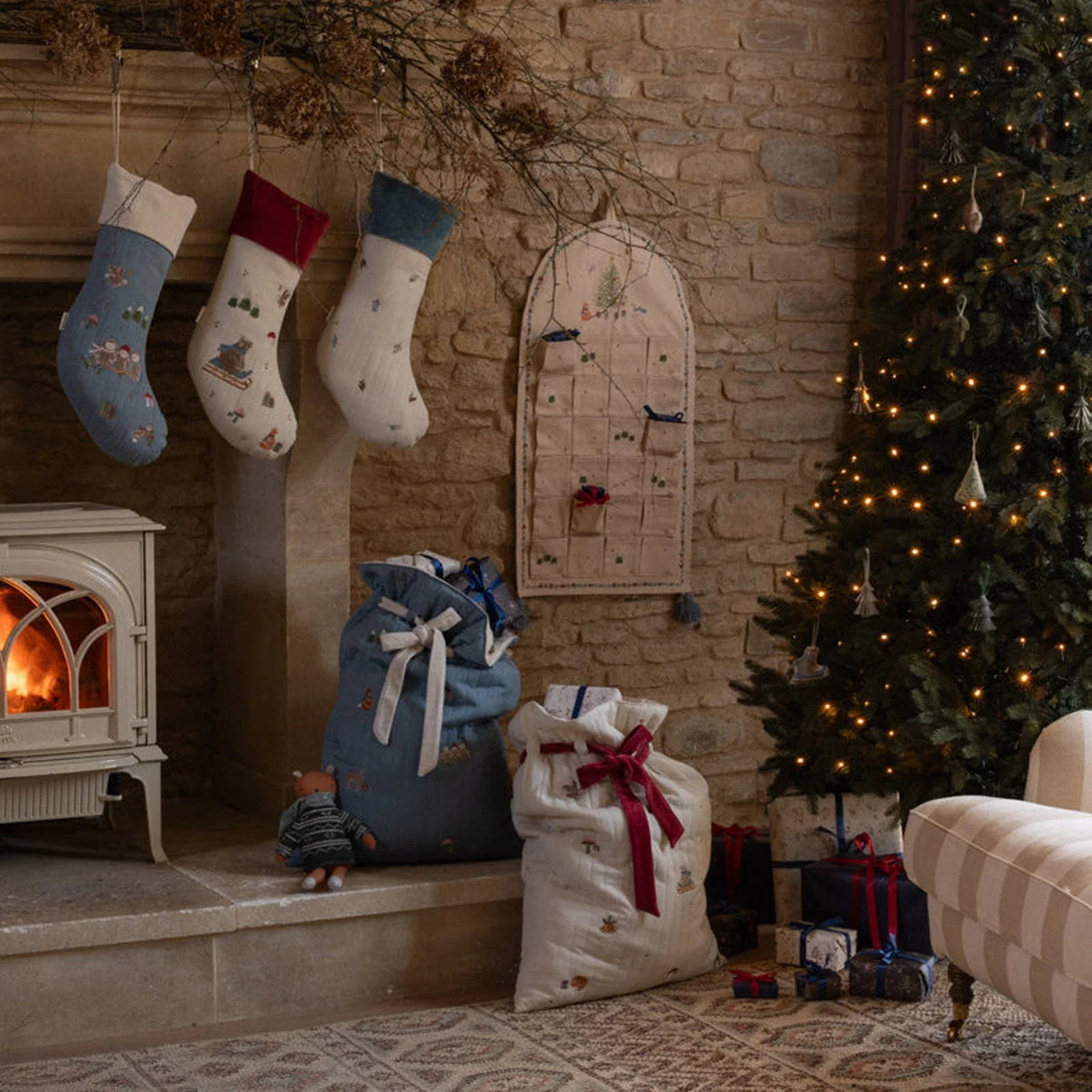Avery Row Christmas Stocking - Bear Cub - Image 6