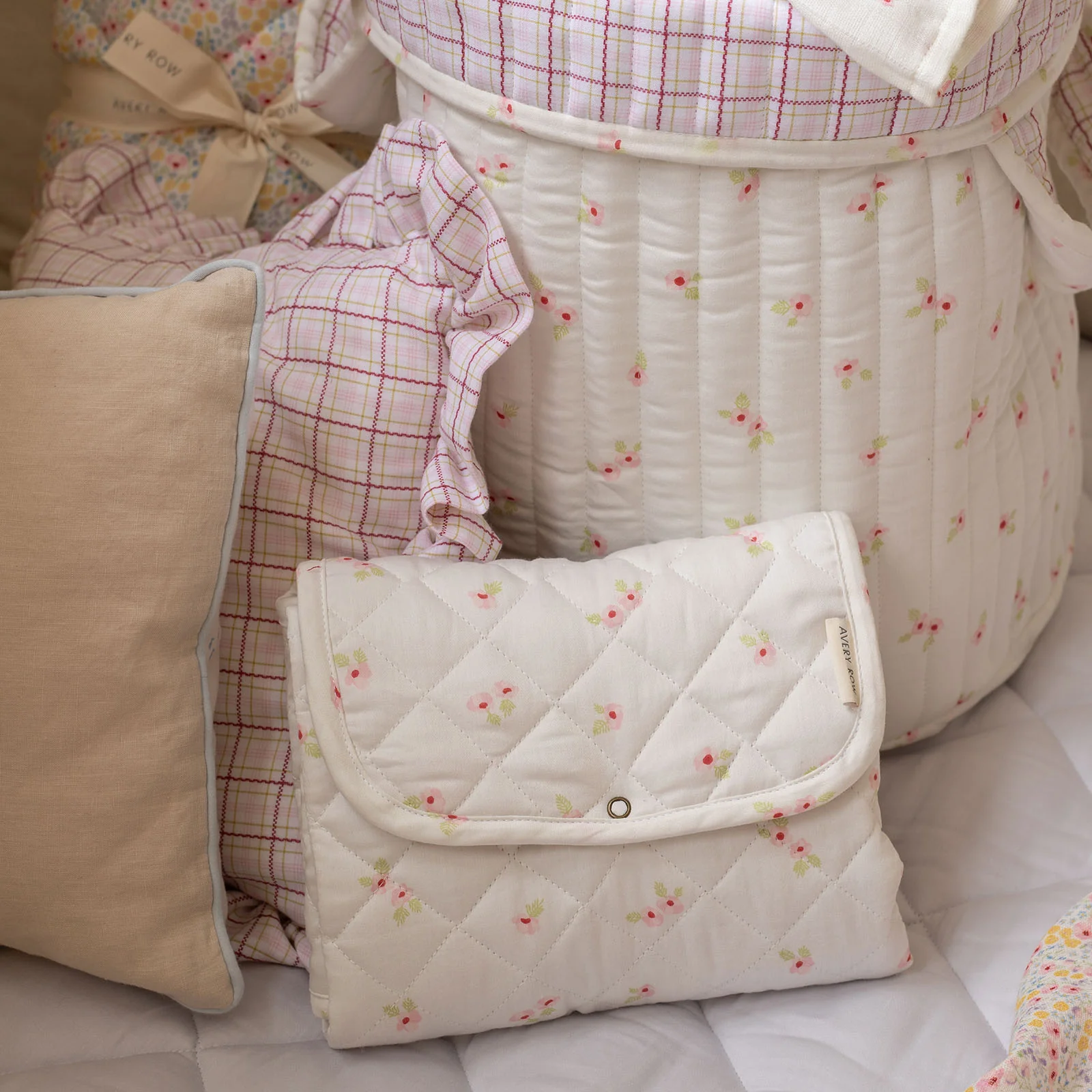 Avery Row Large Quilted Storage Basket - Anemone - Image 4