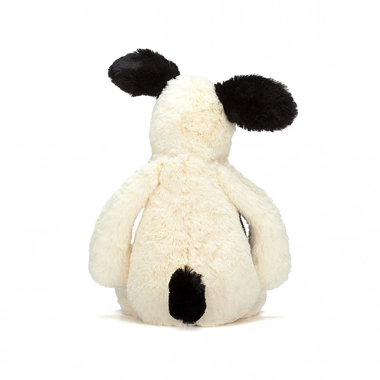 Jellycat Bashful Black & Cream Puppy Medium - Image 3