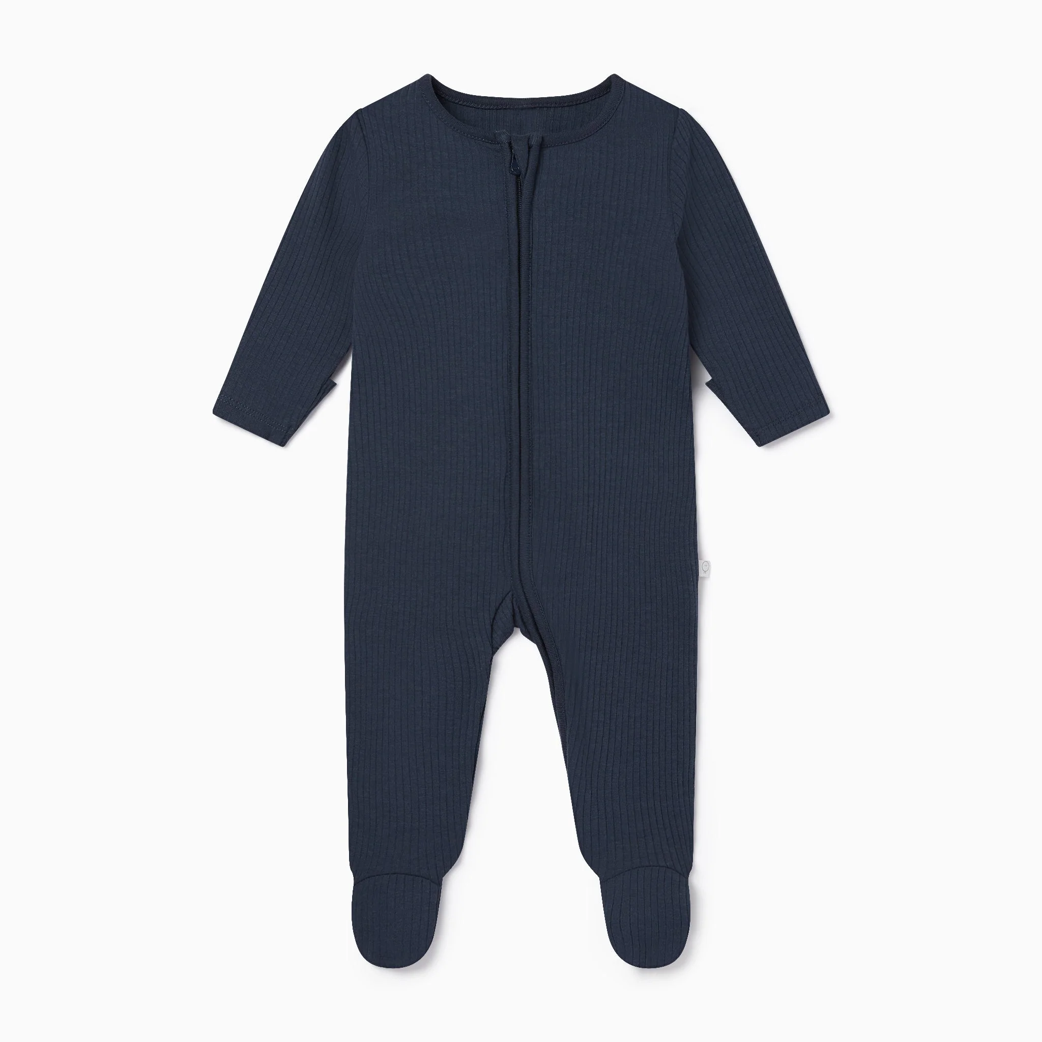 Bear Ribbed Clever Zip Sleepsuit - Image 2