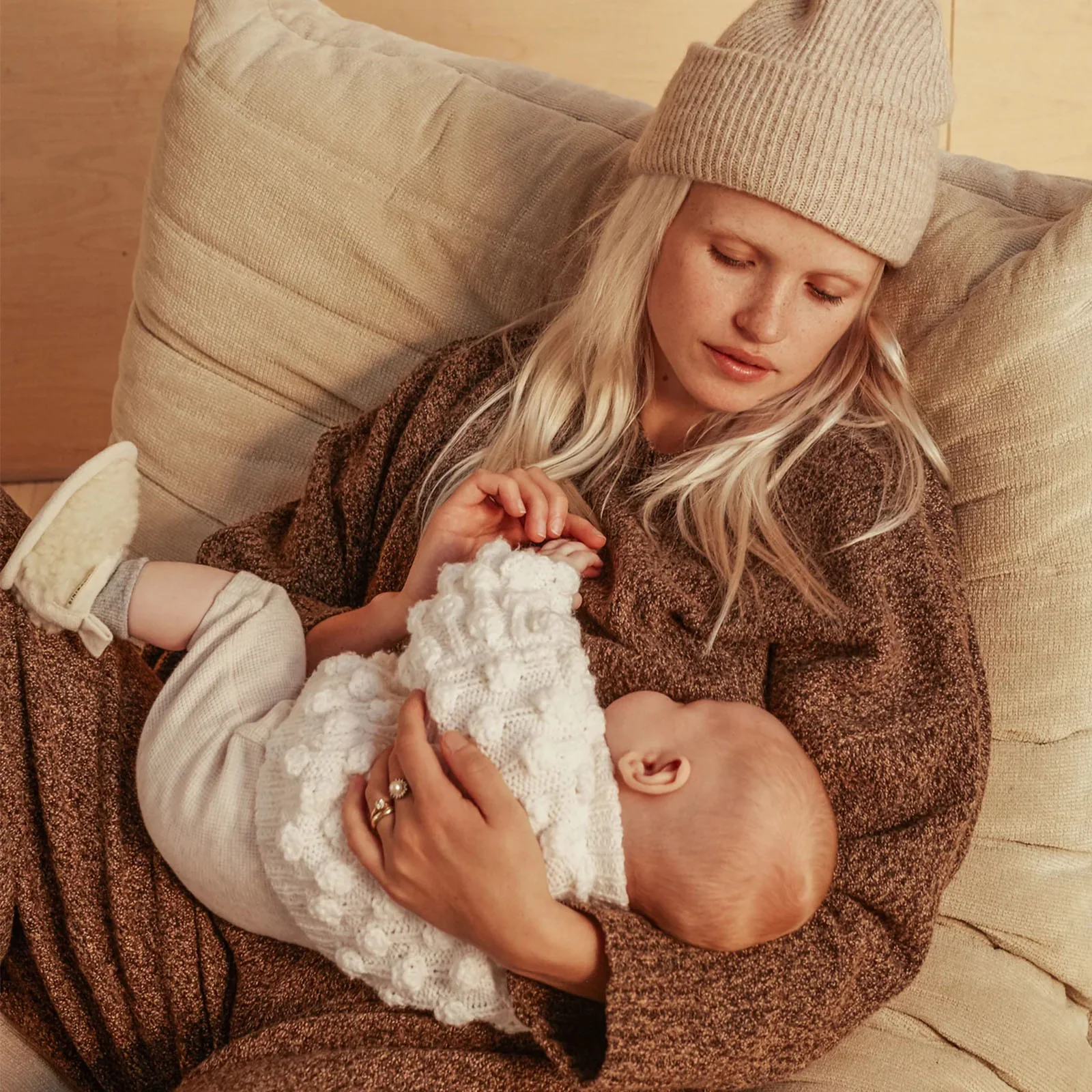 BINIBAMBA Milk Merino Baby Booties - Image 3