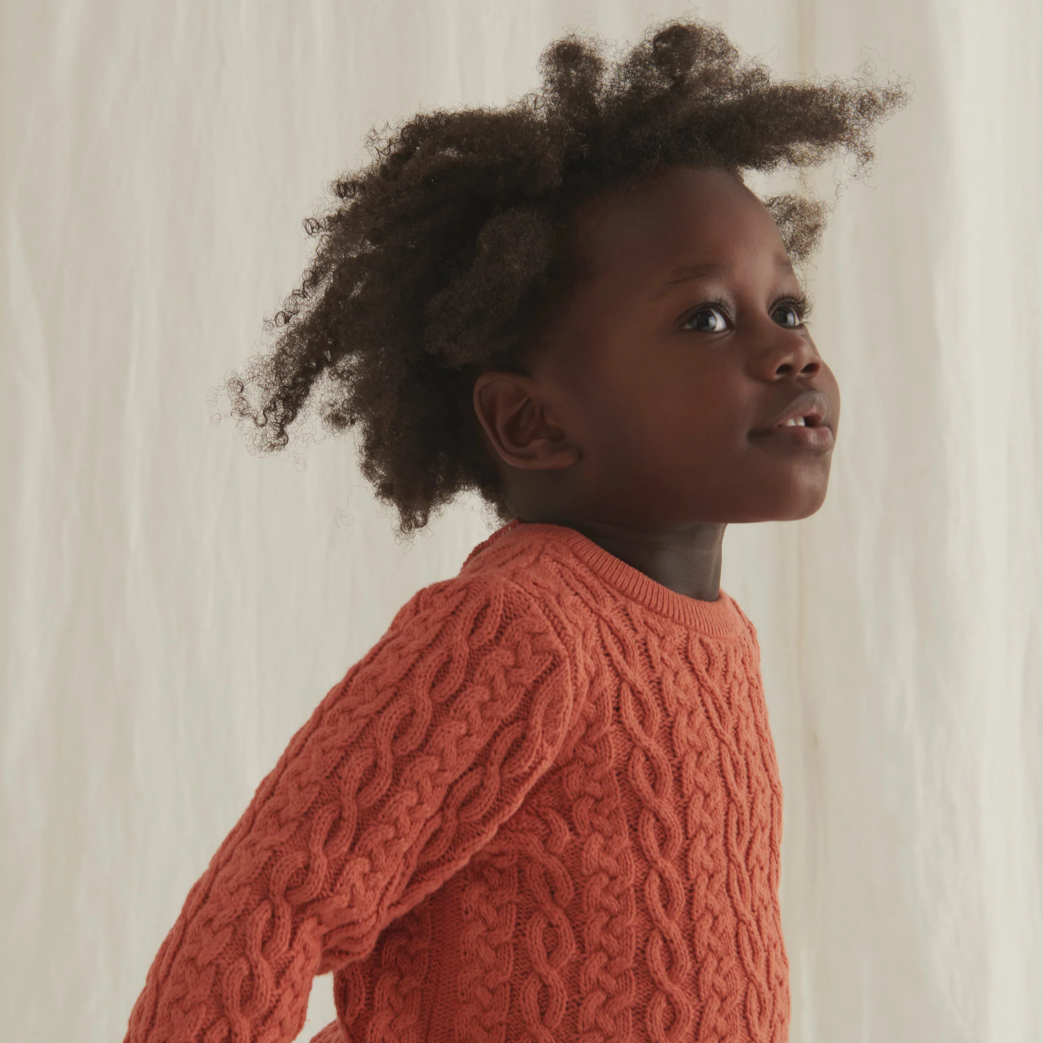 Cable Knit Jumper & Striped Joggers Outfit - Image 2