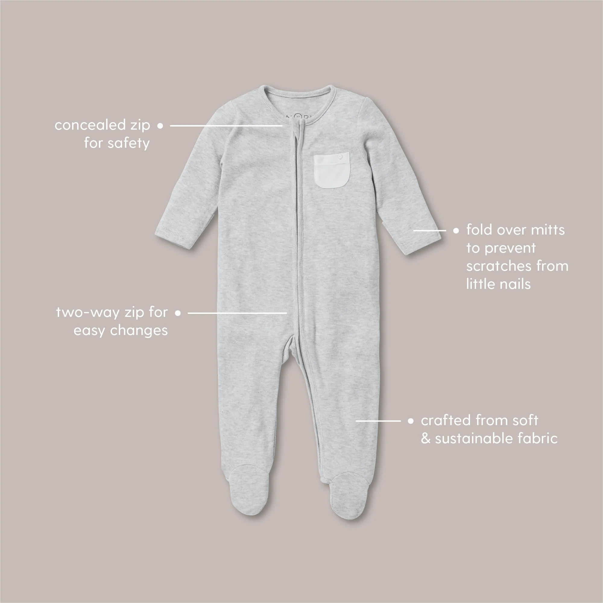 Clever Zip Sleepsuit - Stardust - Image 5