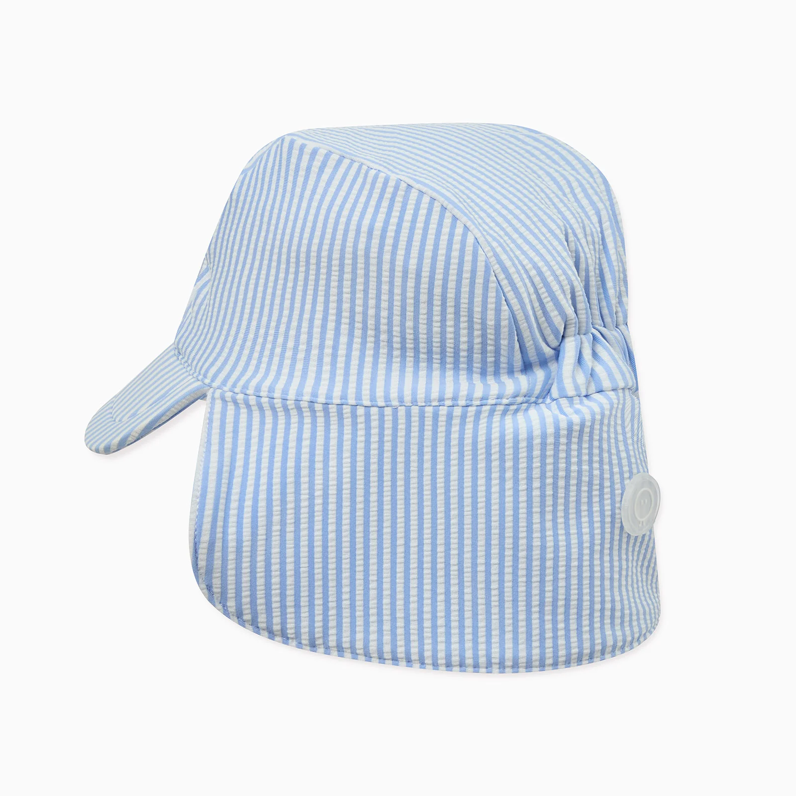 Cloud Stripe Seersucker Sunsafe Swim Hat - Image 4