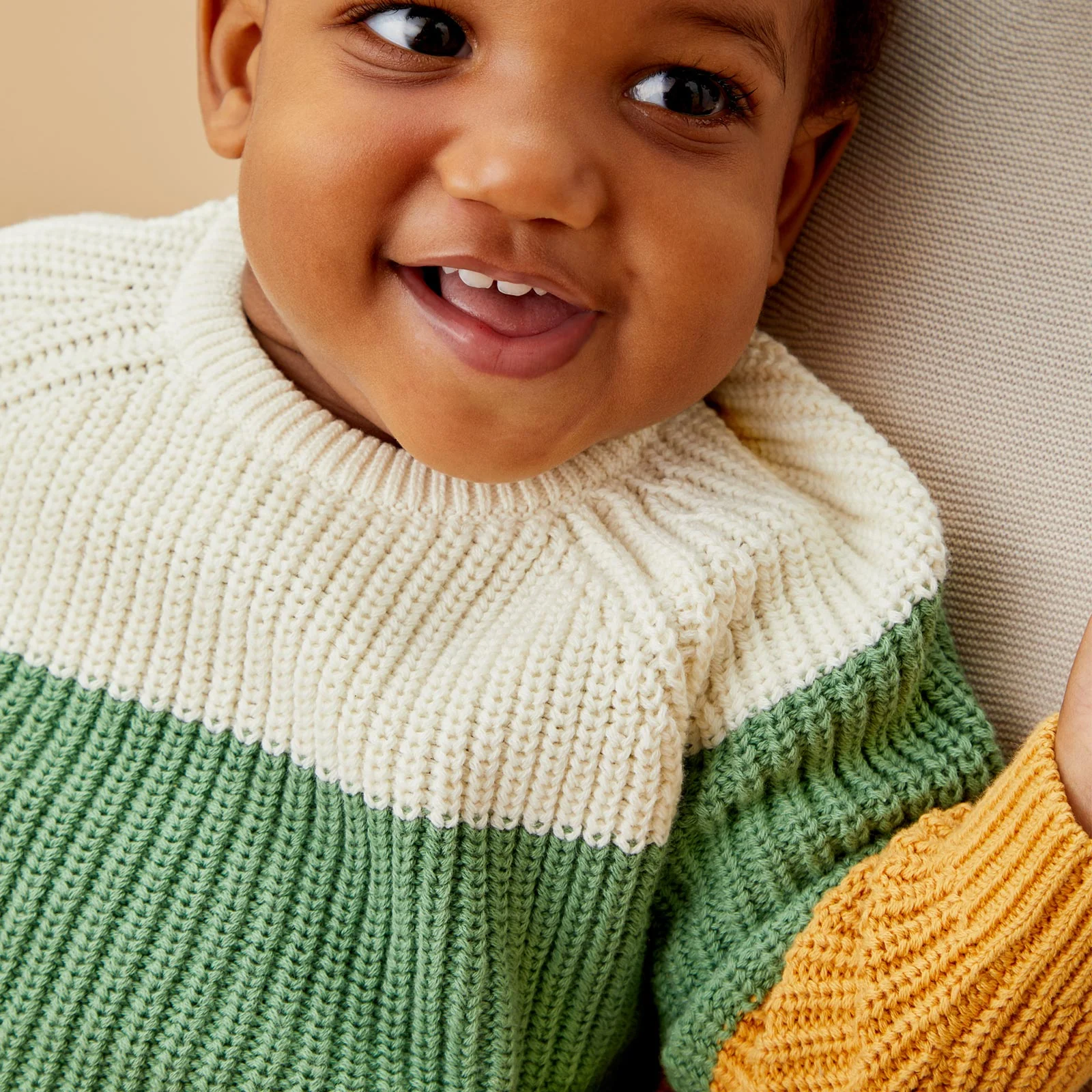 Colourblock Stripe Knitted Jumper & Leggings - Image 3