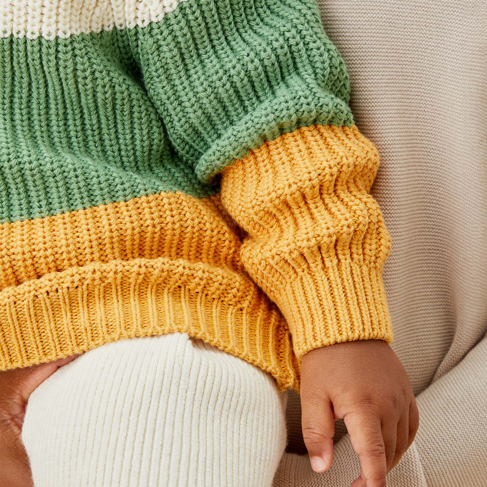 Colourblock Stripe Knitted Jumper & Leggings - Image 4