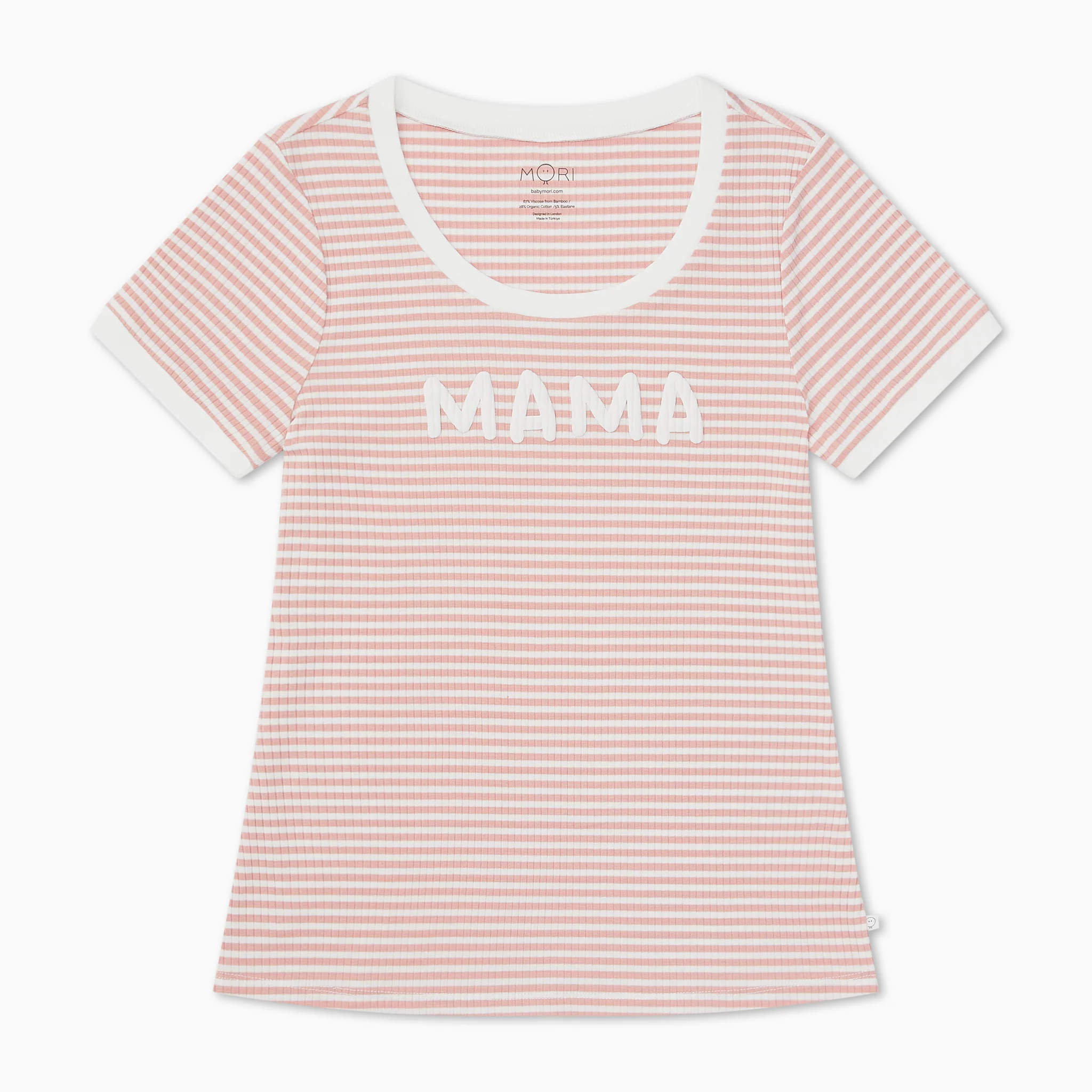 Pink Stripe Women's Ribbed Pyjamas - Image 2