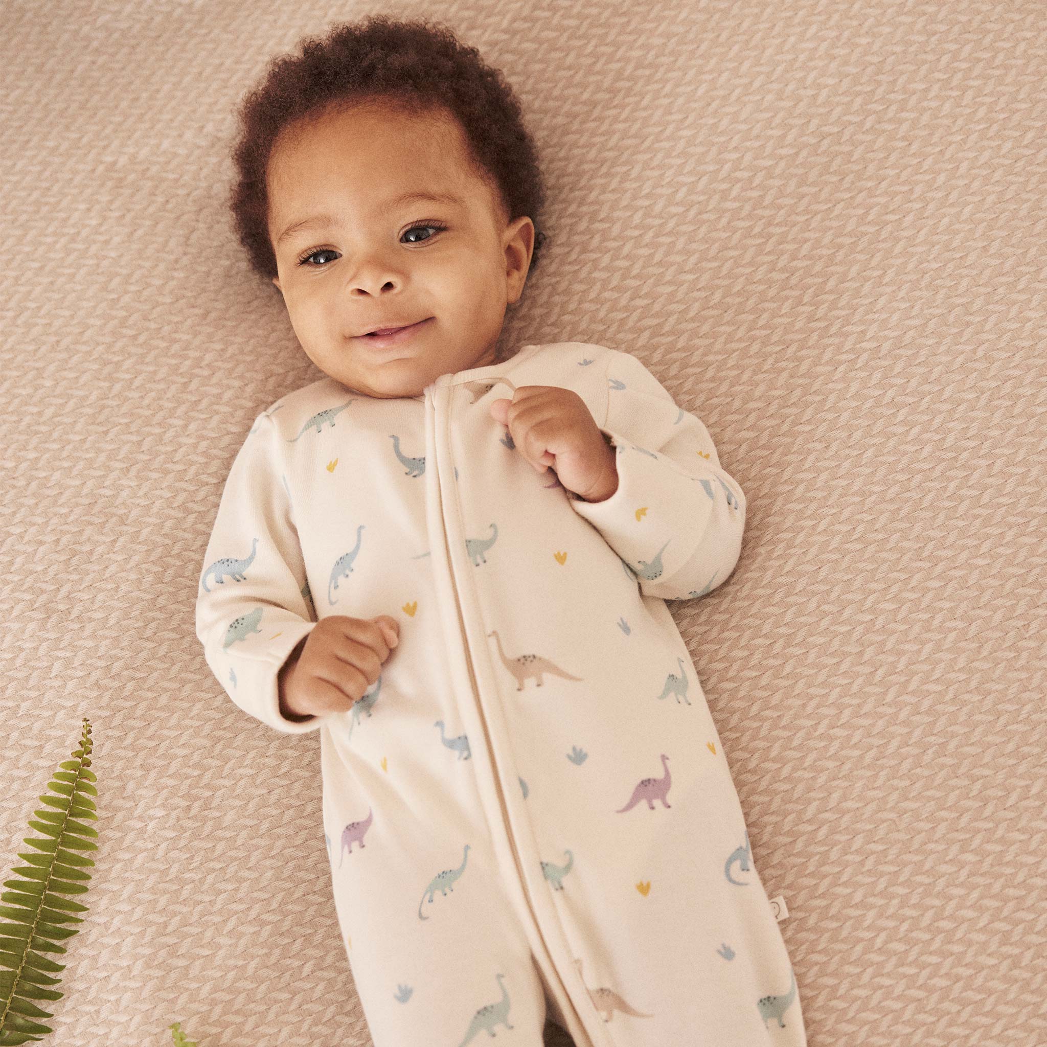 Dino Print Clever Zip Sleepsuit - Image 4