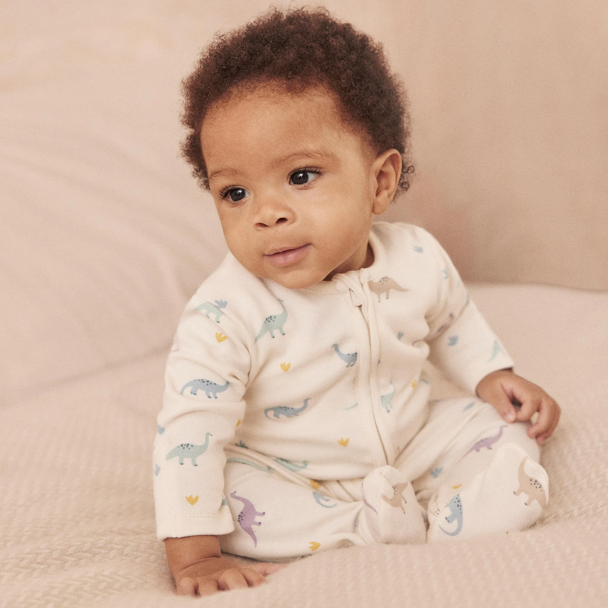 Dino Print Clever Zip Sleepsuit - Image 9