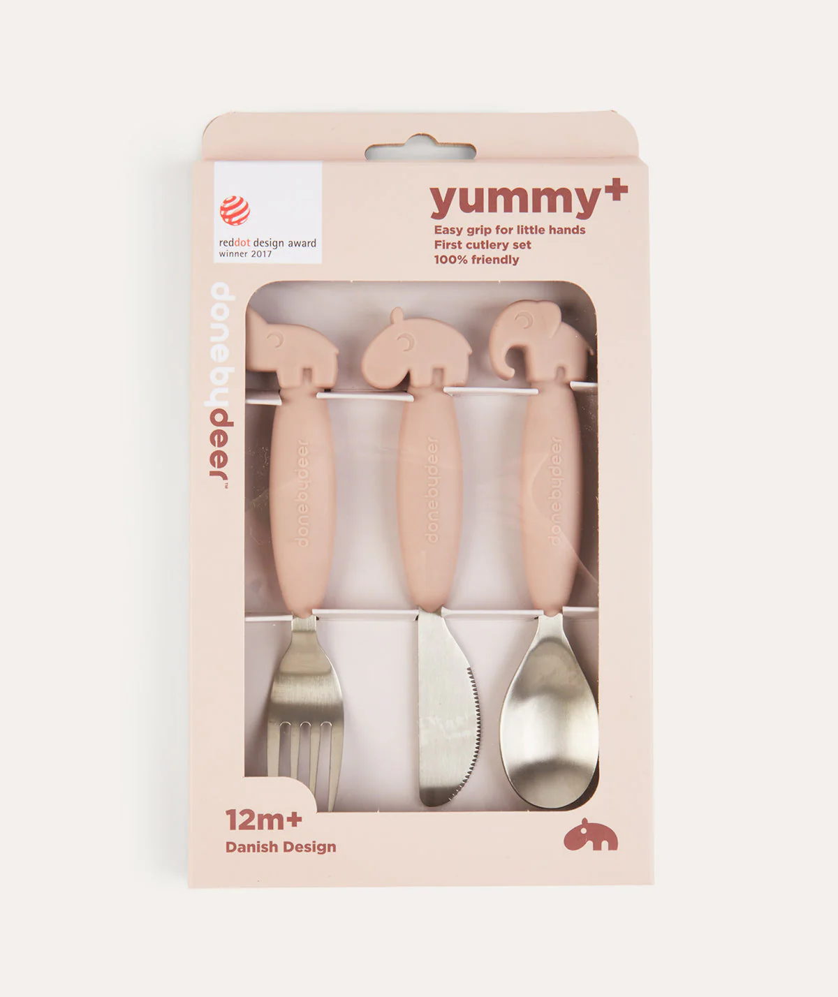 Done By Deer Easygrip Cutlery Set - Deer Friends Powder - Image 4