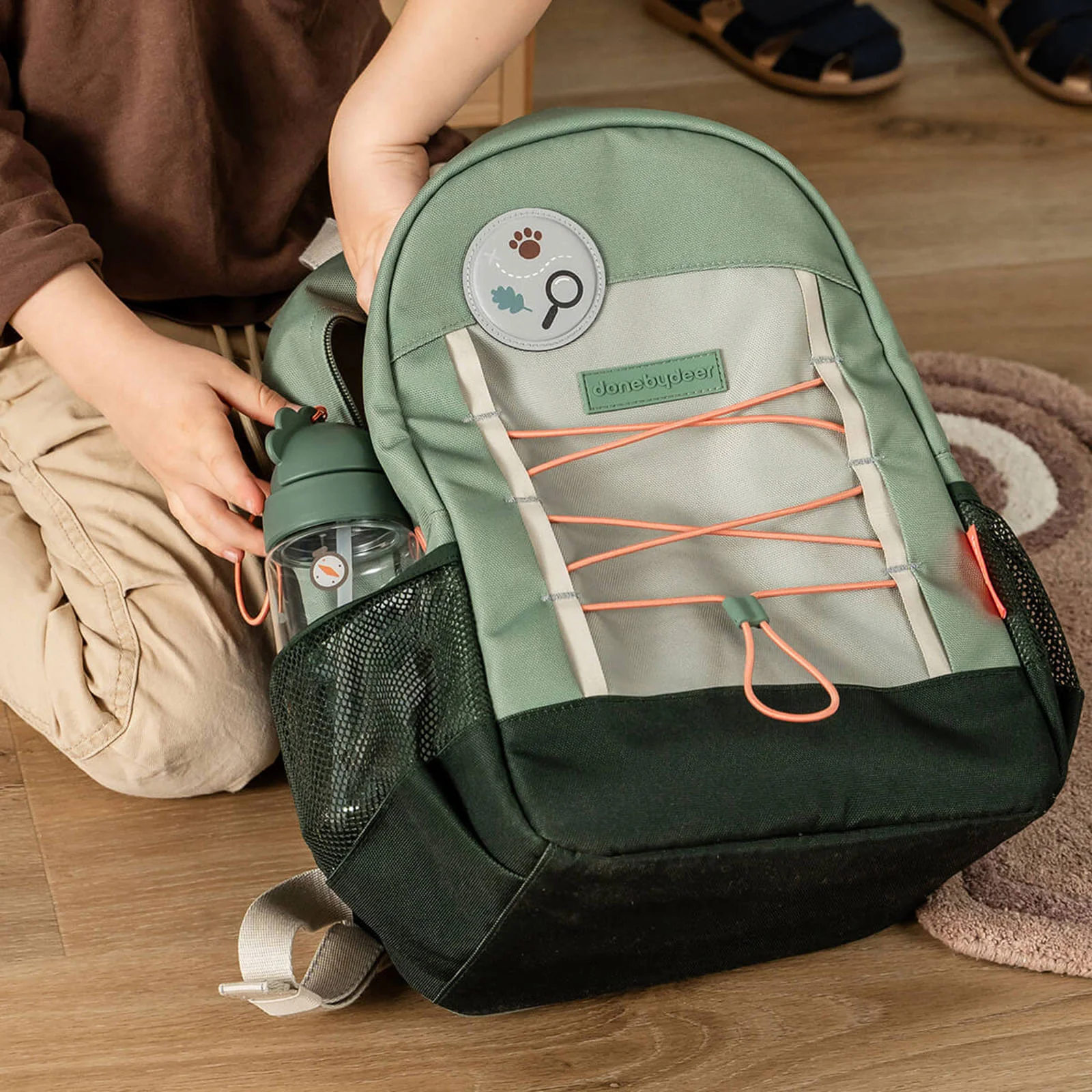 Done by Deer Junior Backpack - Tiny Trails Green 13l - Image 4