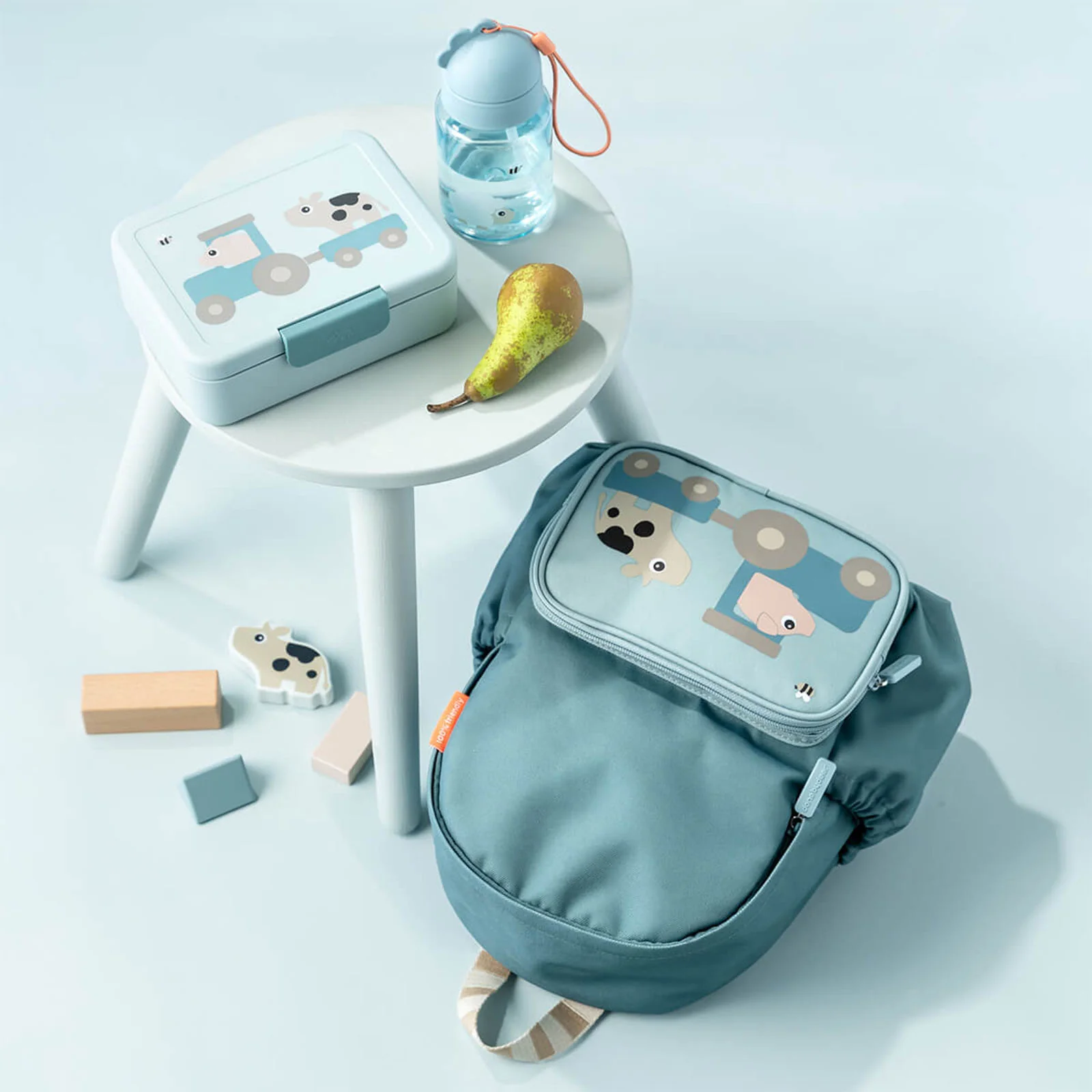 Done By Deer Kids Backpack Tiny Farm Blue 7.5l - Image 3