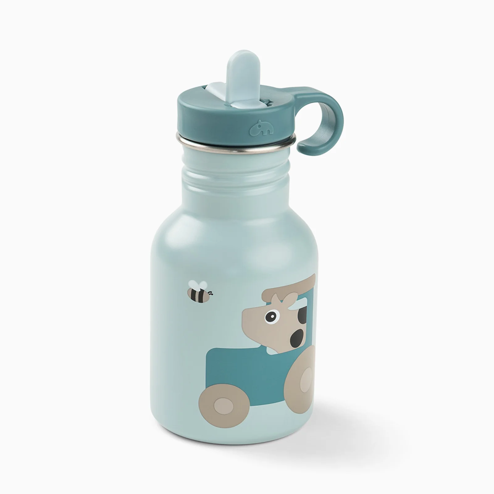 Done by Deer Metal Bottle - Tiny Farm Blue 350ml - Image 4