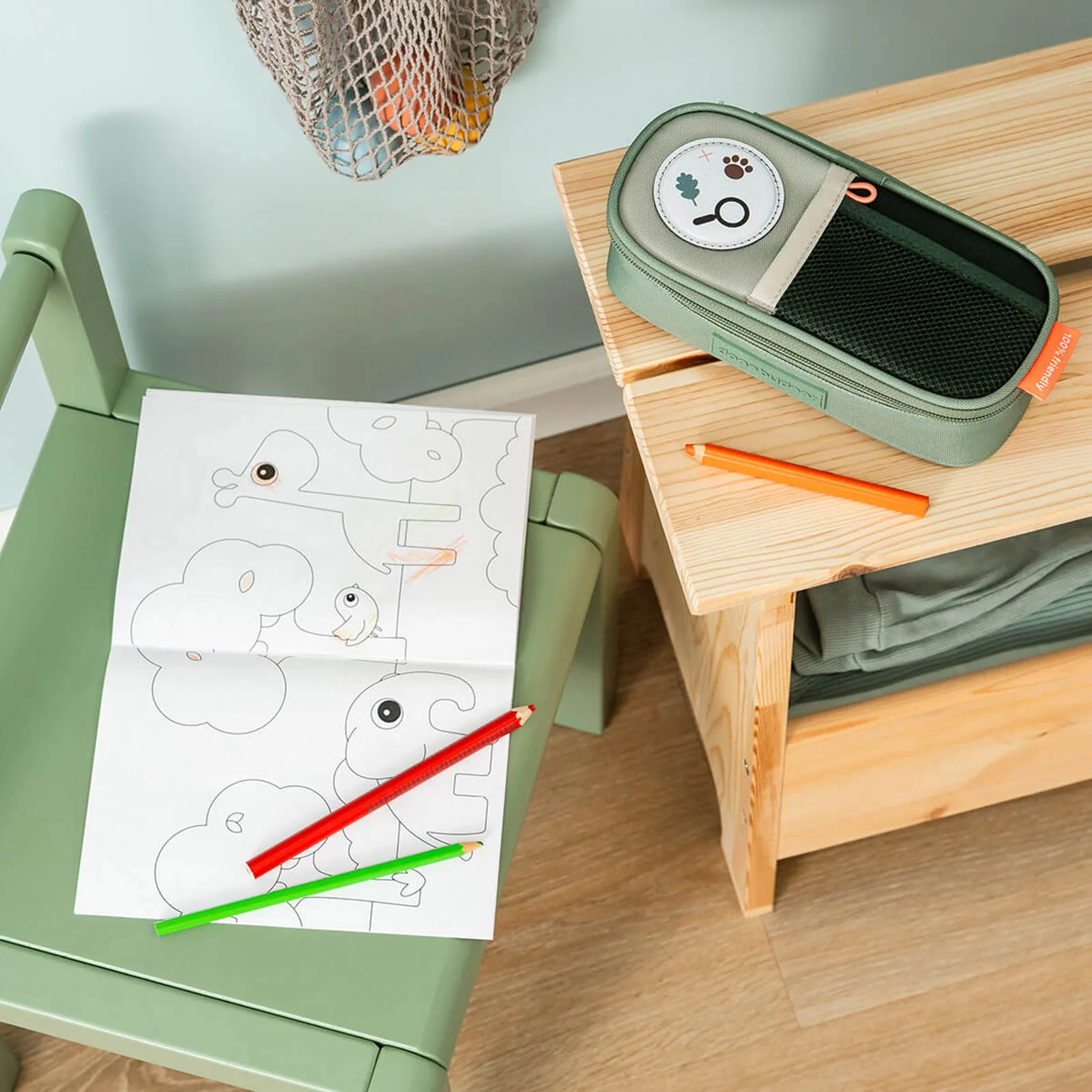 Done by Deer Pencil Case - Tiny Trails Green - Image 3