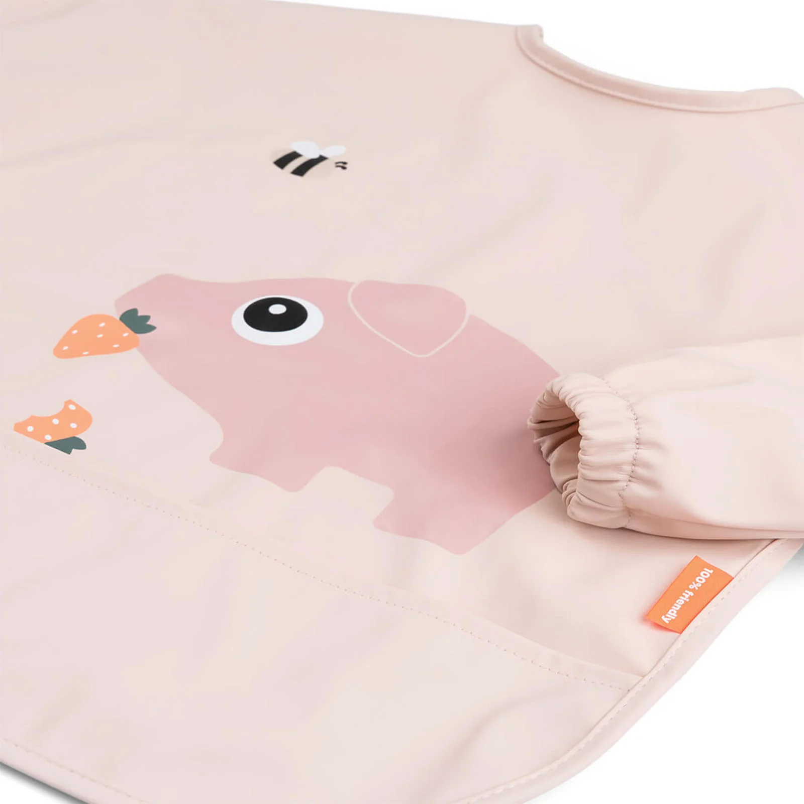 Done By Deer Sleeved Pocket Bib - Tiny Farm Powder - Image 2