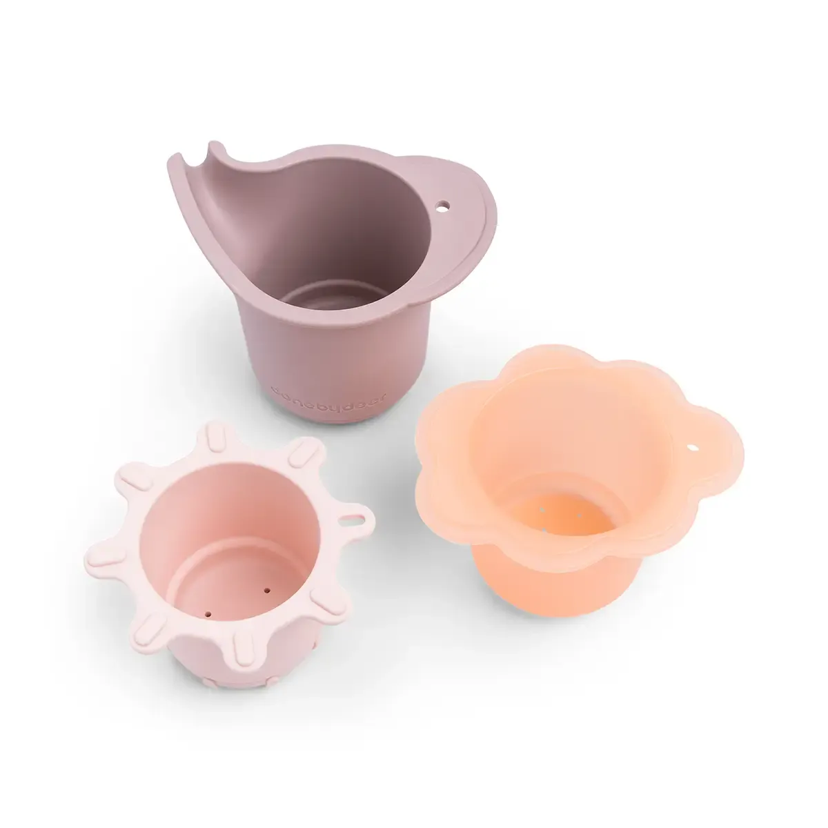 Done By Deer Water Play & Stacking Cups 3 pcs - Elphee Powder - Image 2