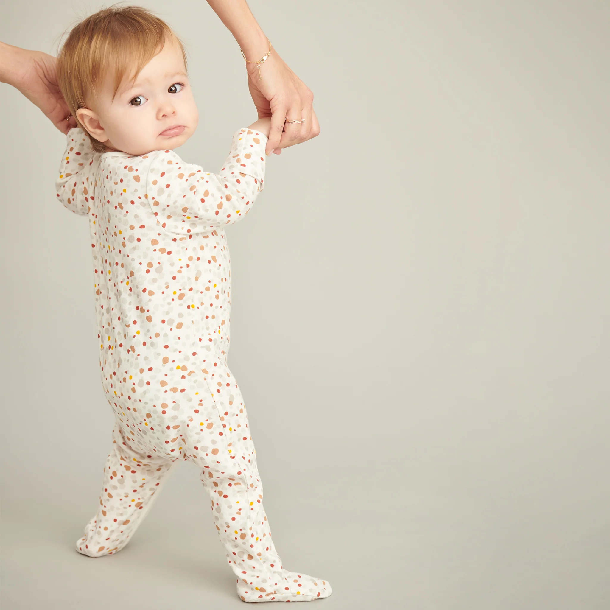 Caramel Stripe Front Opening Sleepsuit 4 Pack - Image 2