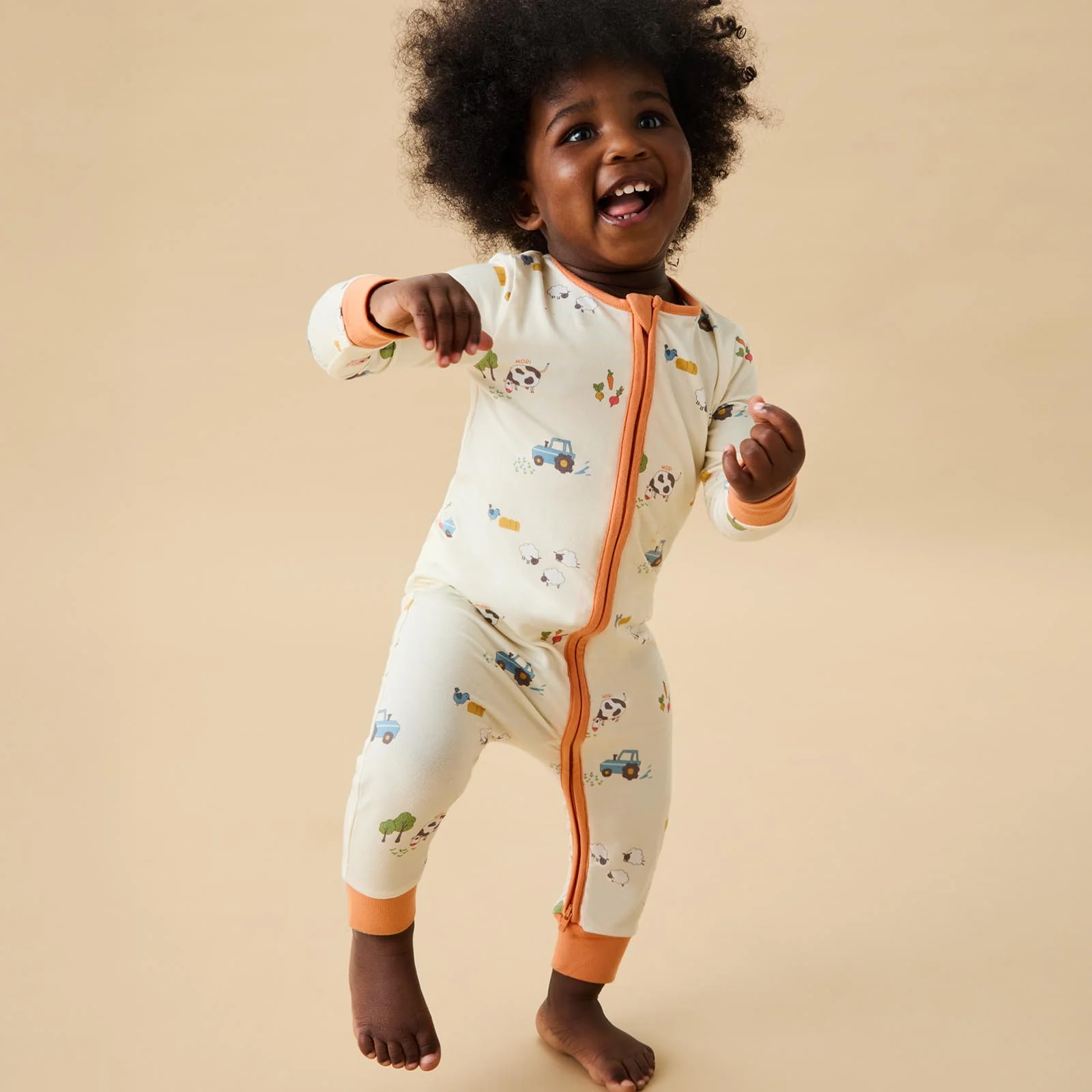 Farmyard Clever Zip Sleepsuit - Image 2