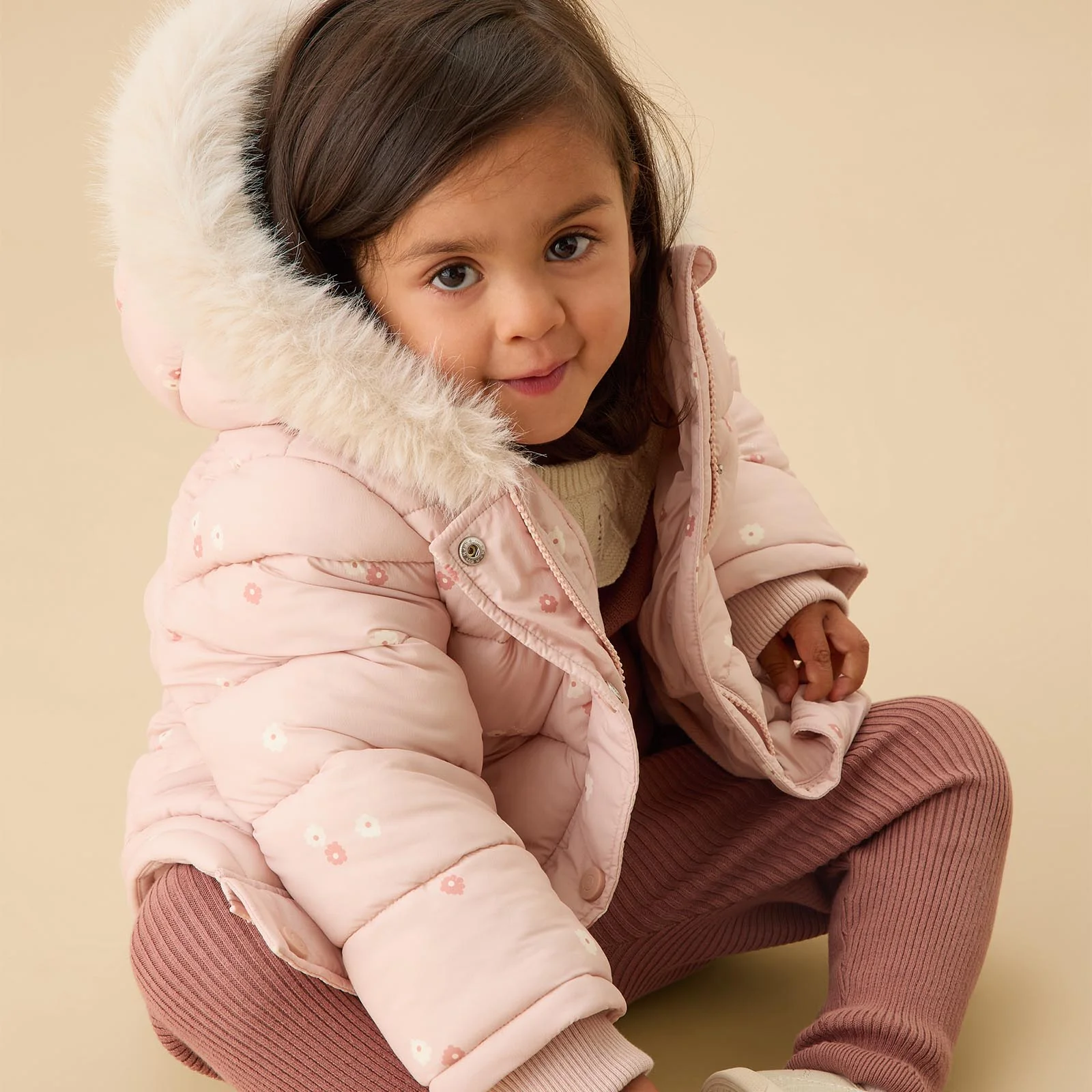 Floral Padded Coat - Image 2
