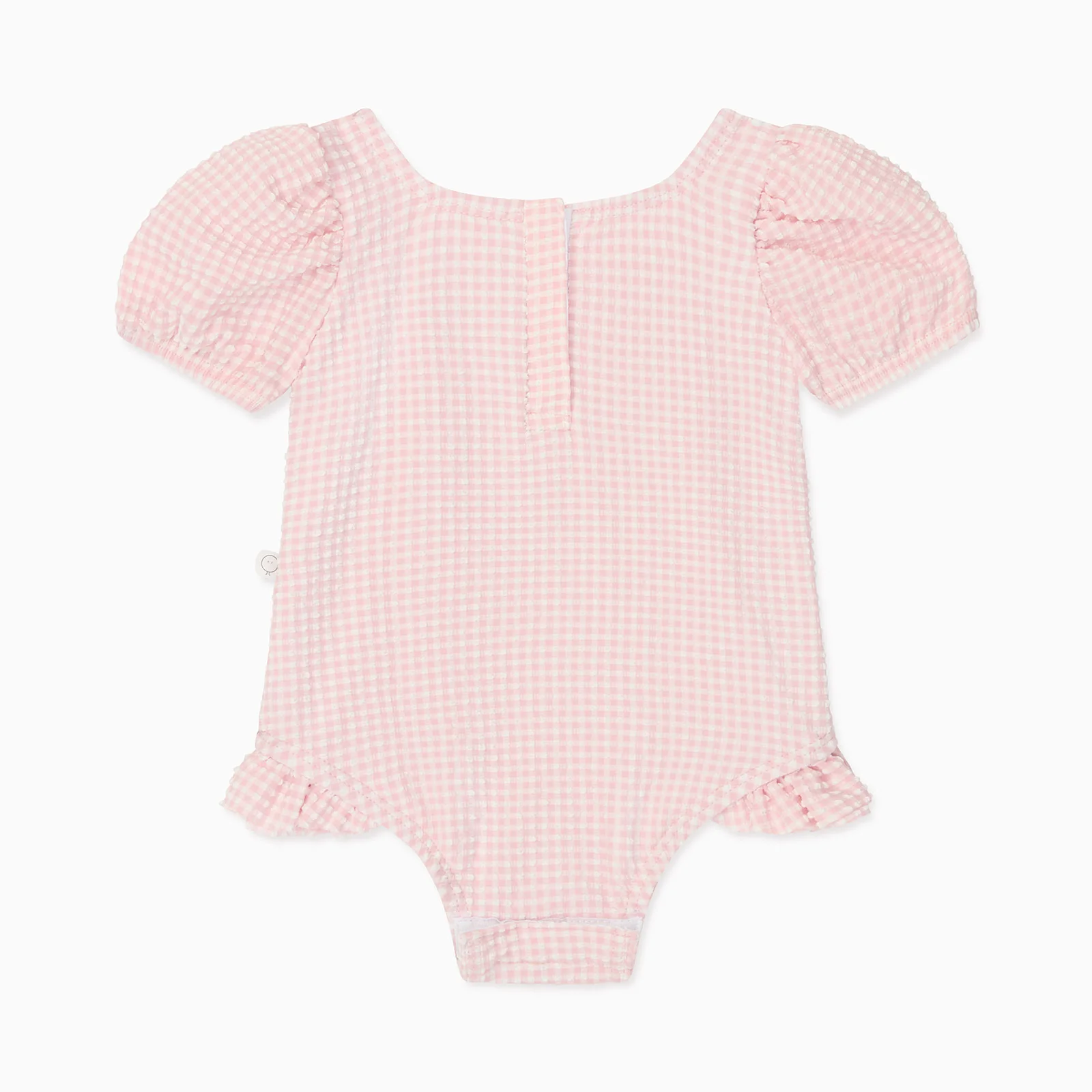 Gingham Seersucker Puff Sleeve Swimsuit - Image 5
