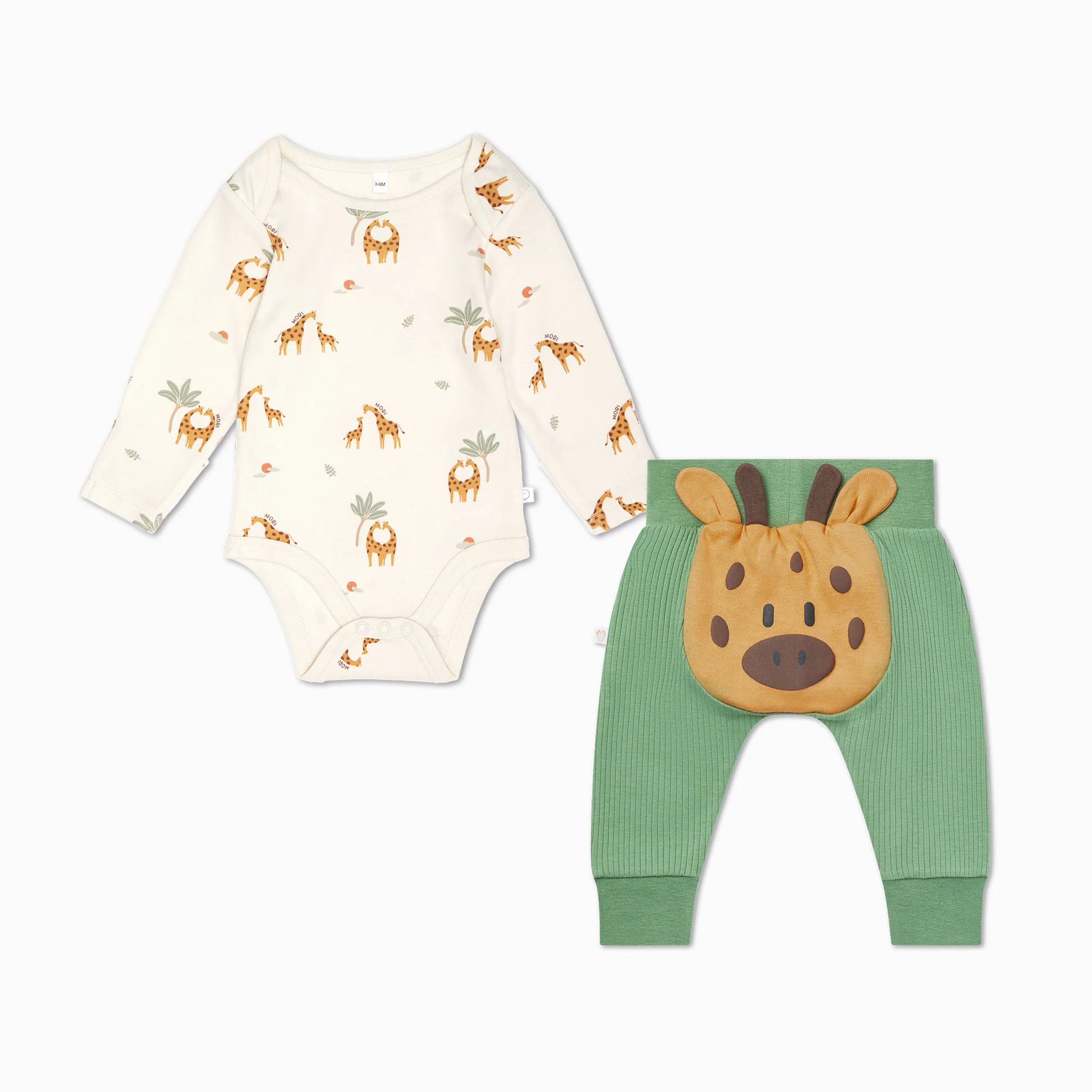 Giraffe Bodysuit & Joggers Outfit - Image 2