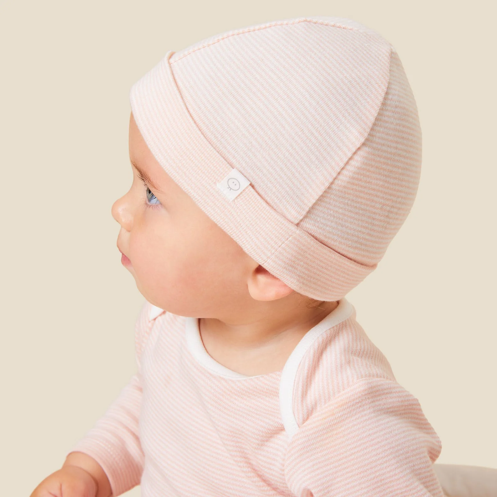 Baby Hat - Blush Stripe - Image 3