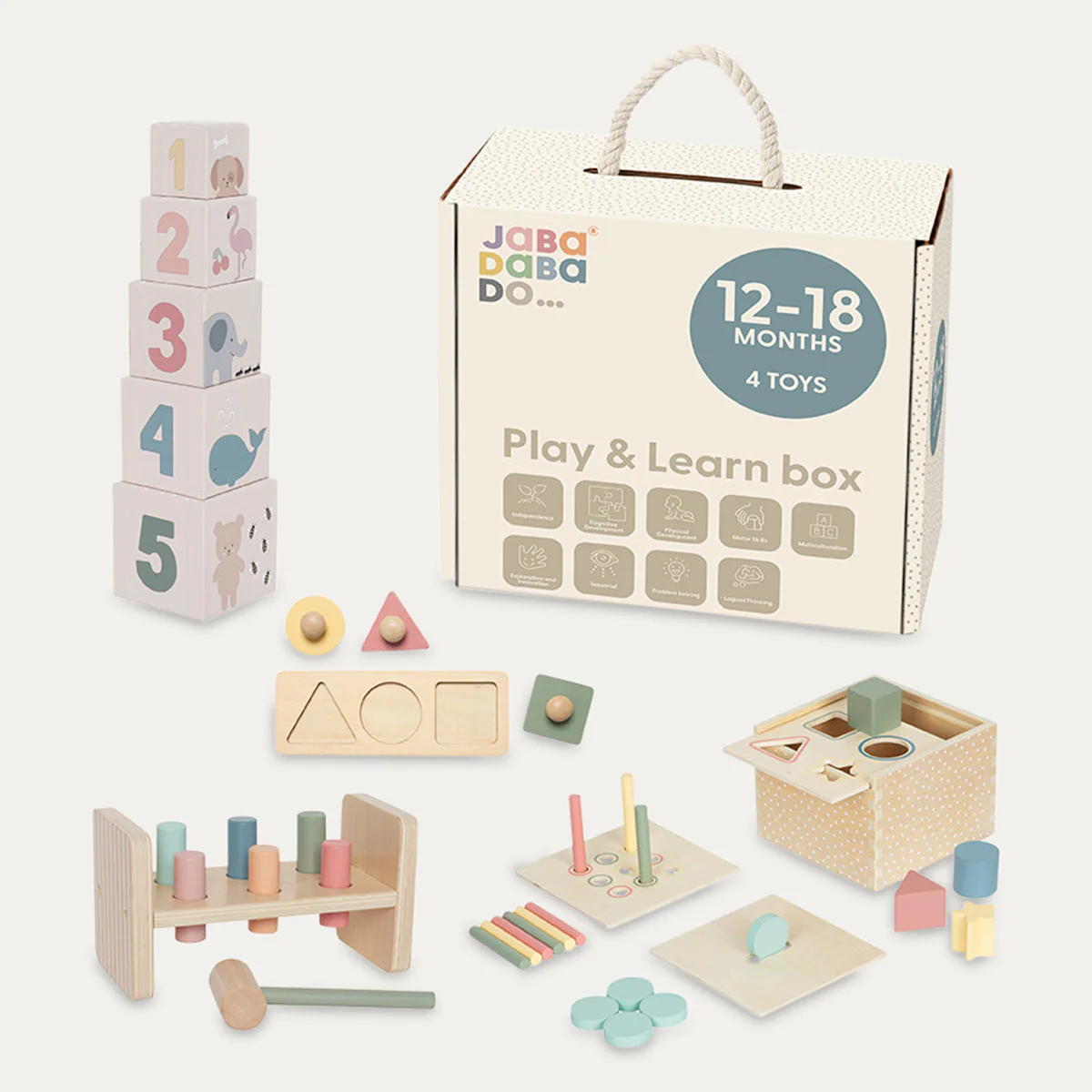 Jabadabado Play and Learn Box - 12-18m