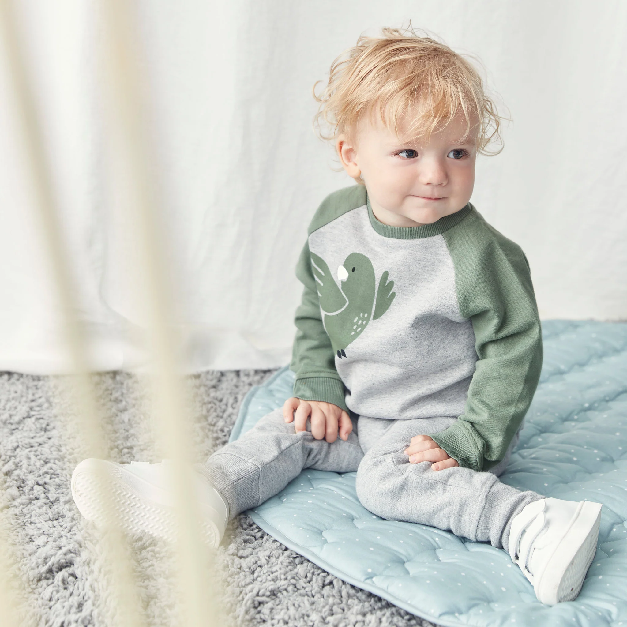 Khaki Bird Sweatshirt & Joggers Outfit - Image 4