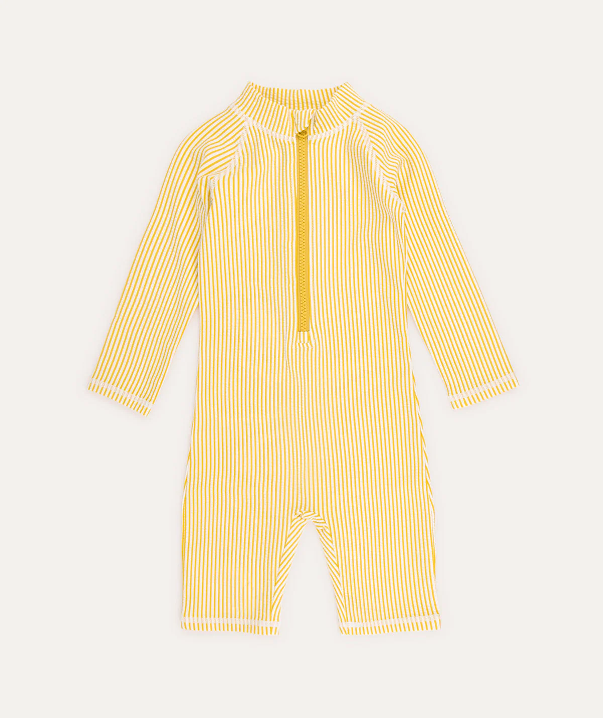 KIDLY by MORI 3/4 Sleeve Seersucker Sunsuit - Image 2