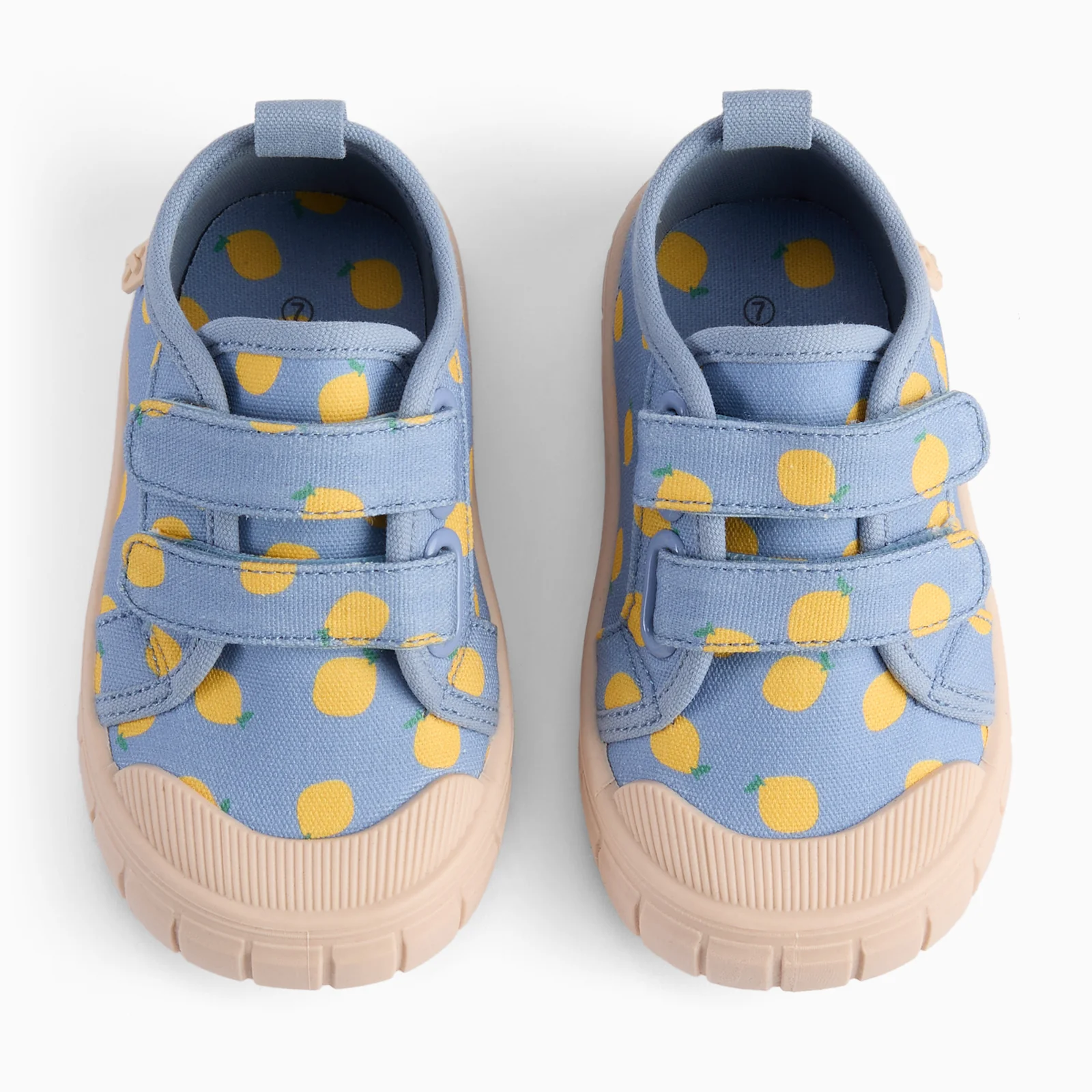 KIDLY by MORI Print Canvas Trainers - Lemon - Image 2
