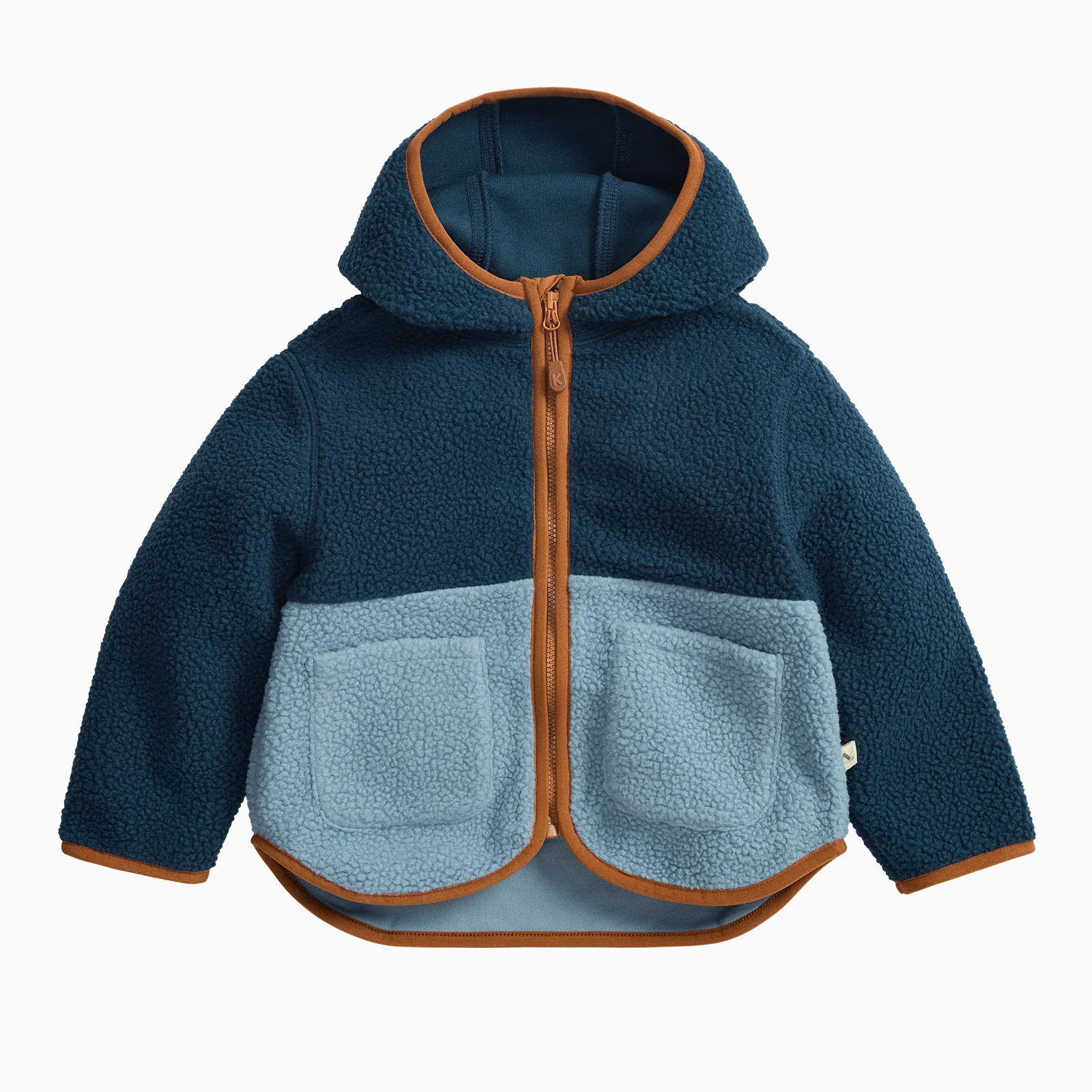 KIDLY by MORI Colourblock Sherpa Zip Through & Jogger Outfit - Image 2