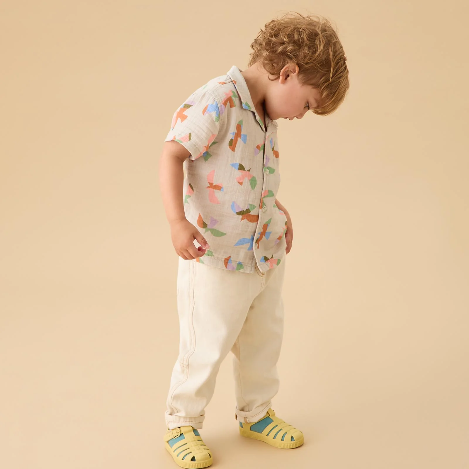 KIDLY by MORI Muslin Shirt and Jean Outfit