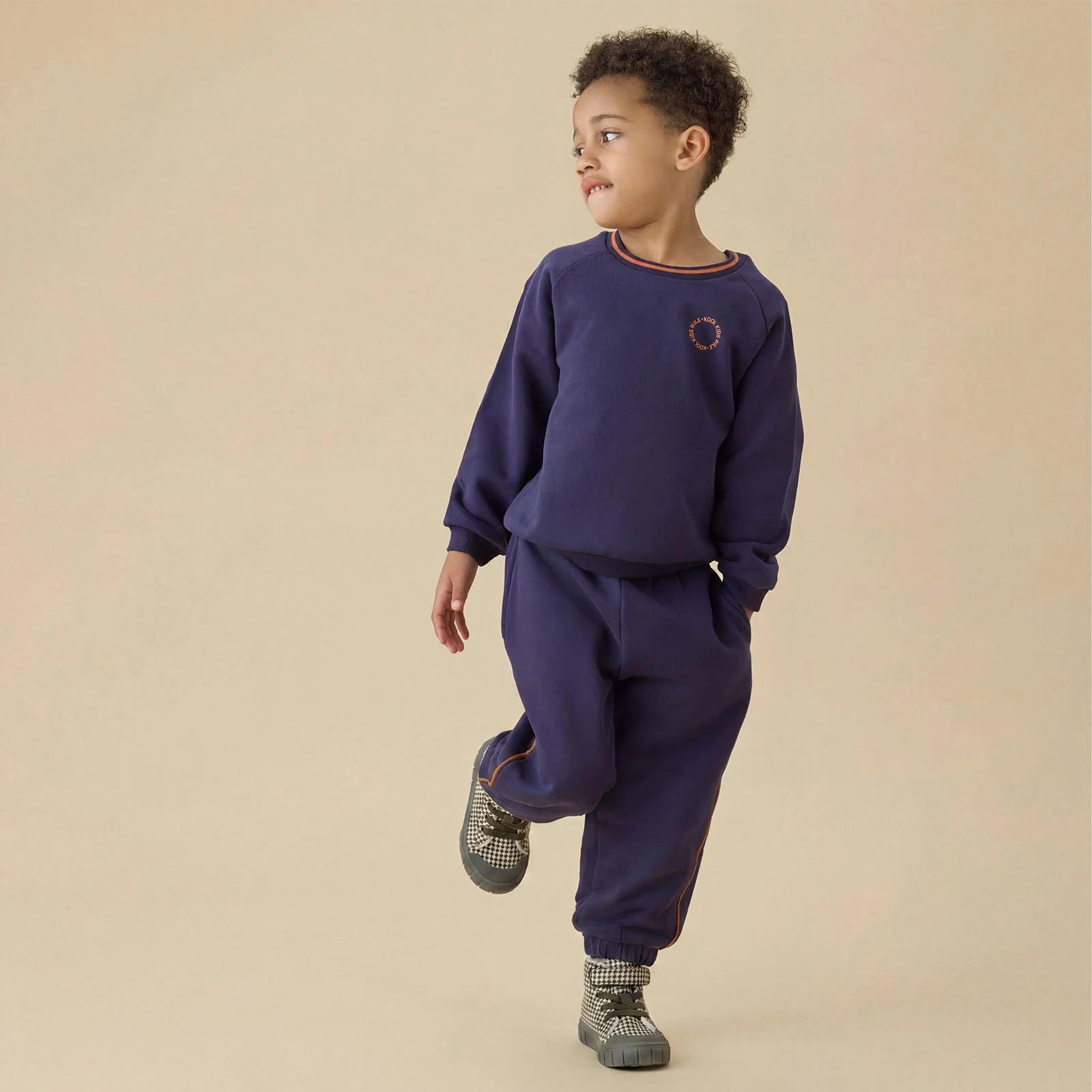 KIDLY by MORI Oversized Sweatshirt & Joggers Outfit - Navy