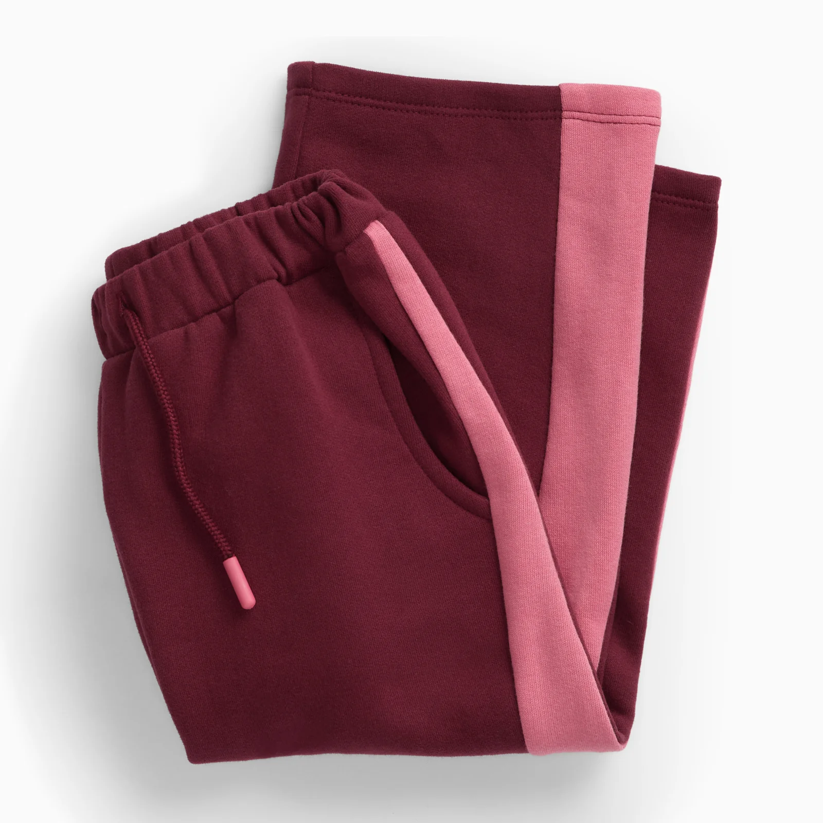 KIDLY by MORI Oversized Wide Leg Joggers - Berry - Image 3