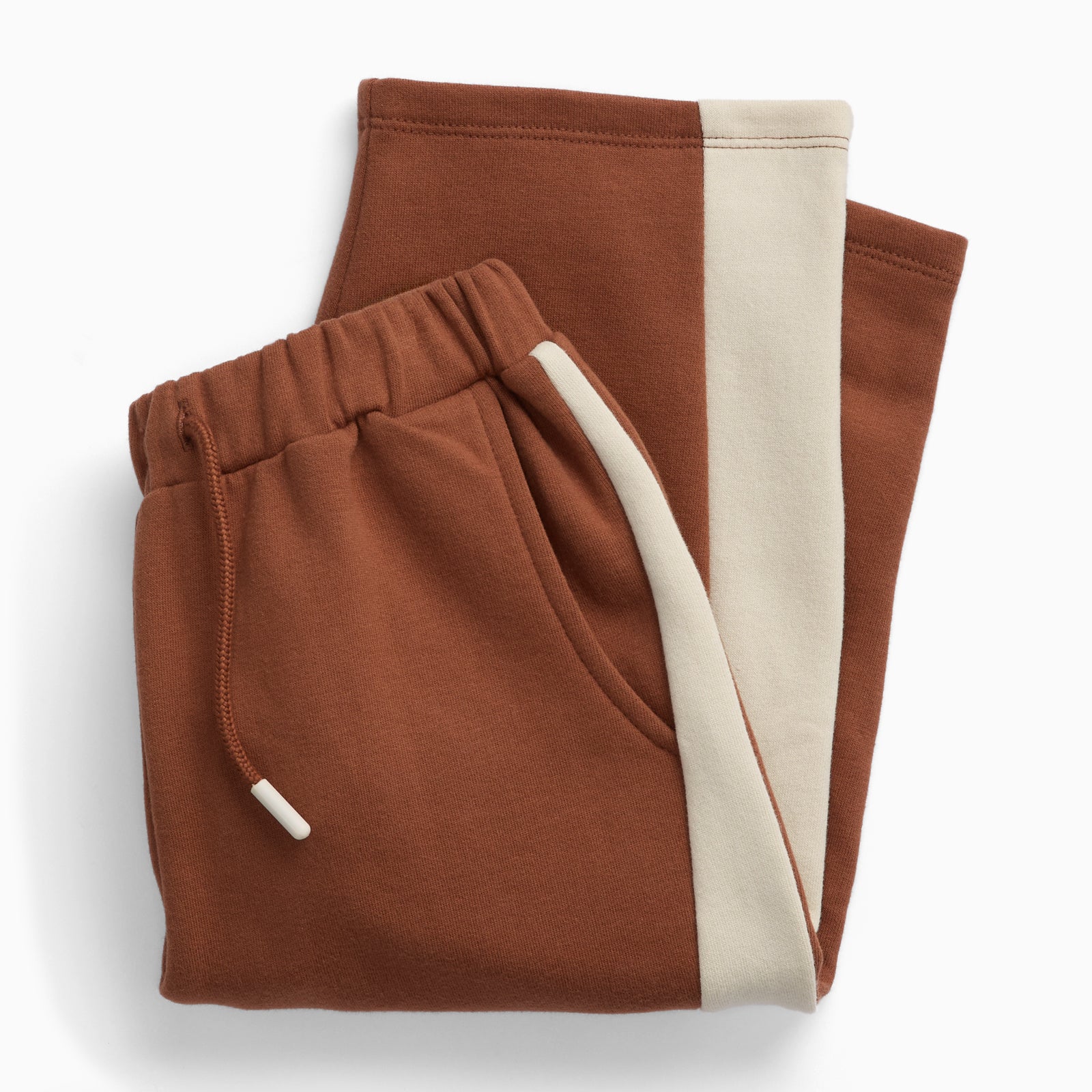 KIDLY by MORI Oversized Wide Leg Joggers - Rust - Image 4