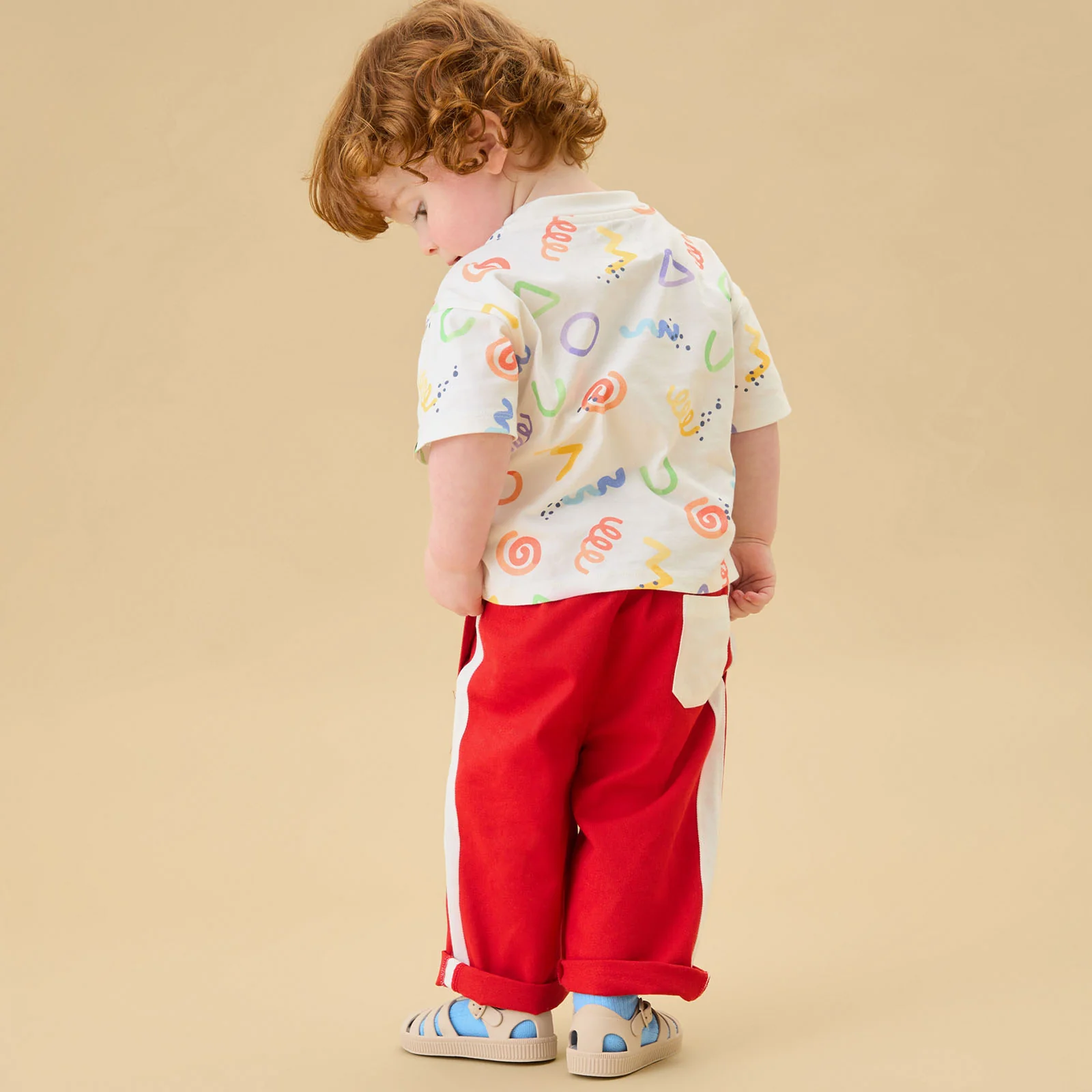 KIDLY by MORI Red Cotton Trousers - Image 4