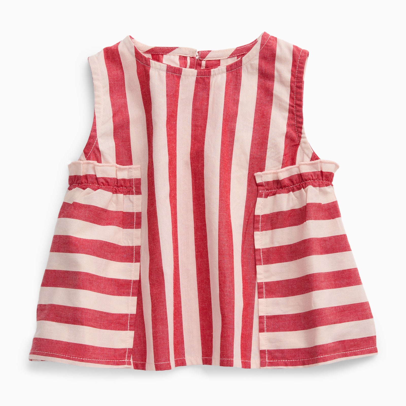 KIDLY by MORI Red Striped Cotton Top - Image 2