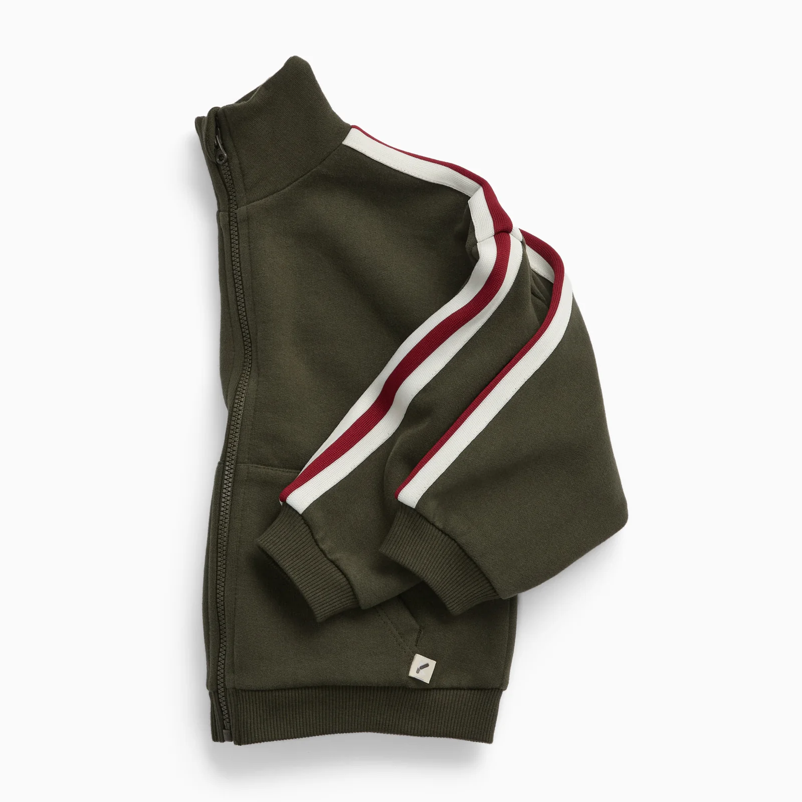 KIDLY by MORI Zip Khaki Jacket - Image 3