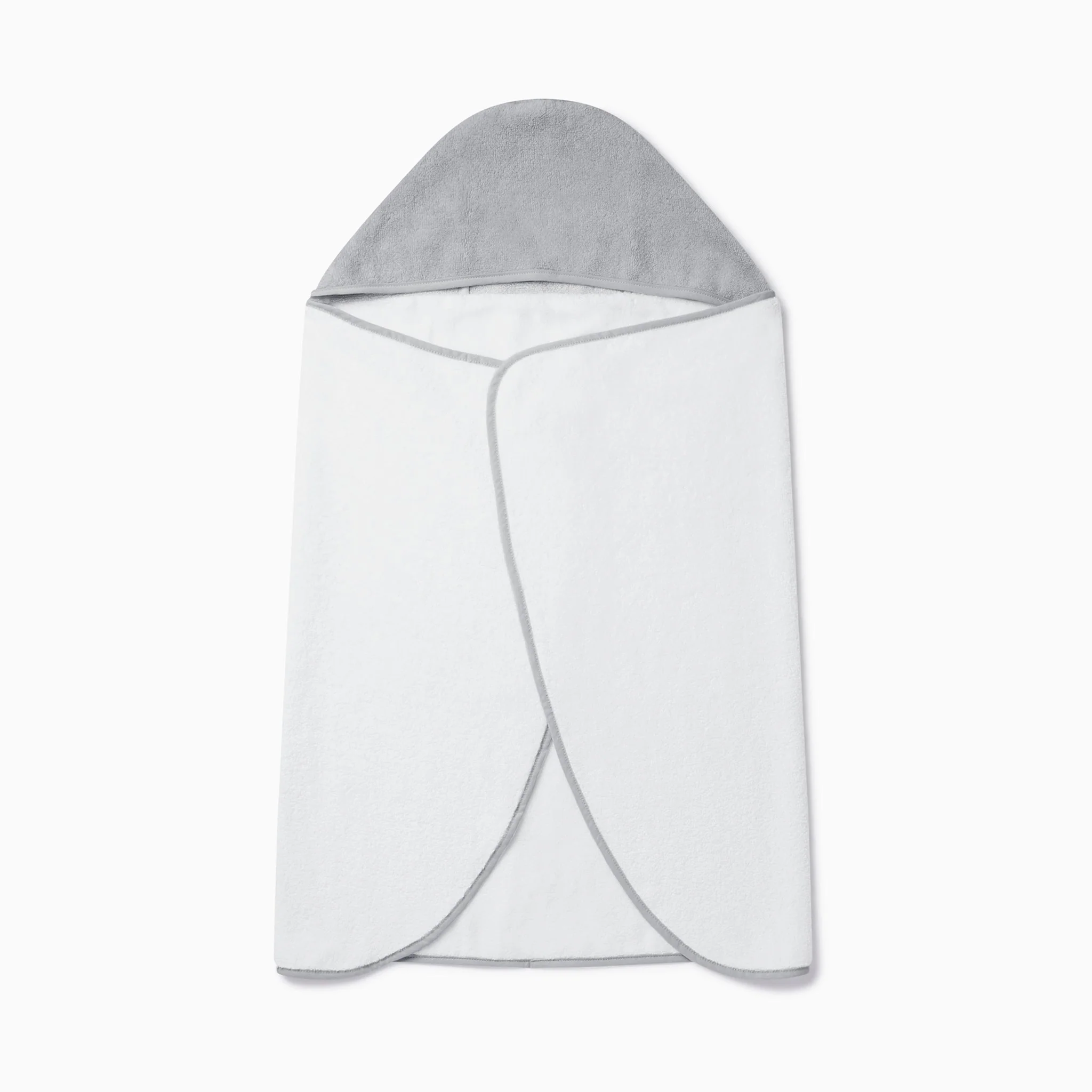 Kids Hooded Bath Towel - White & Grey - Image 2
