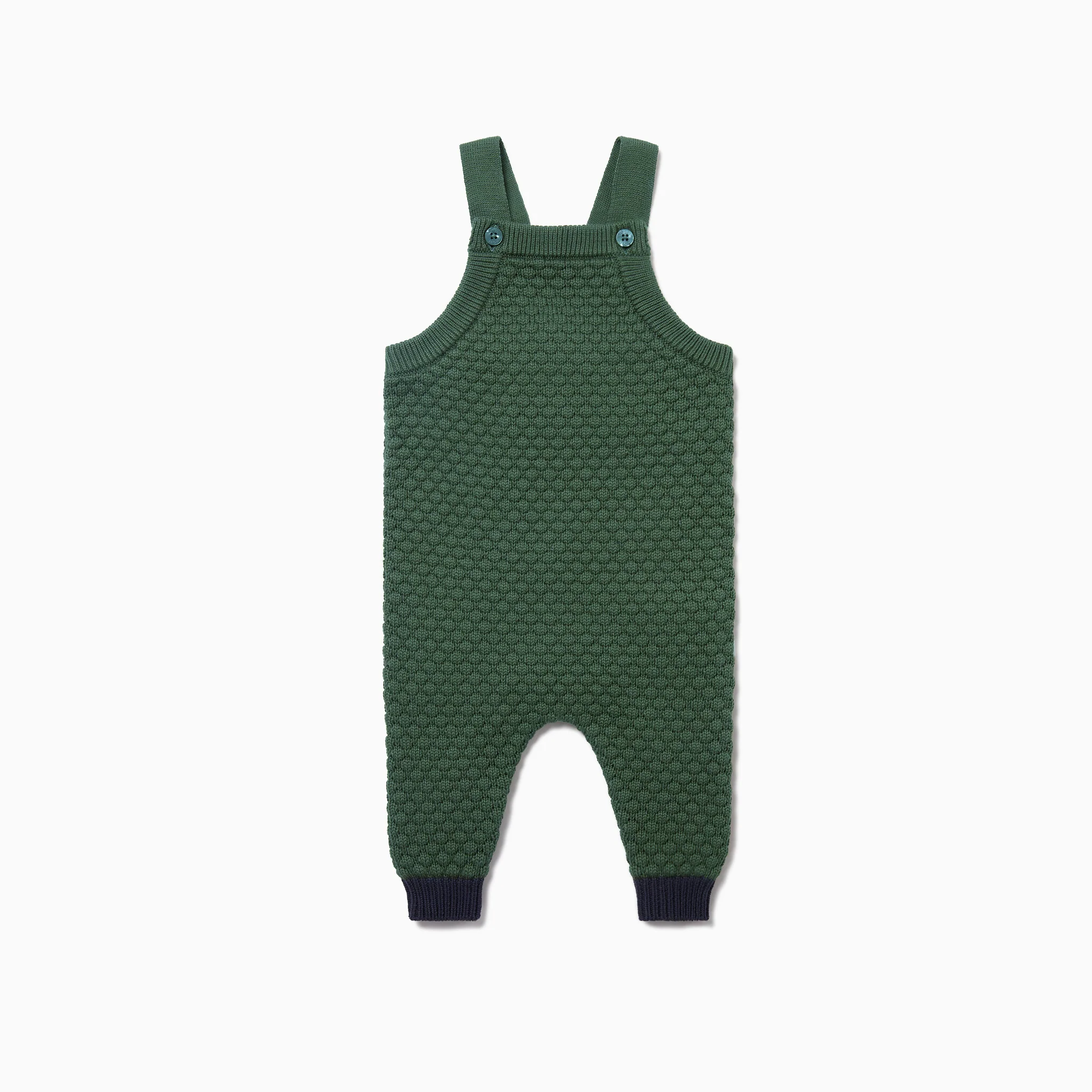 Knitted Dungarees & Roll Neck Bodysuit Outfit - Image 2