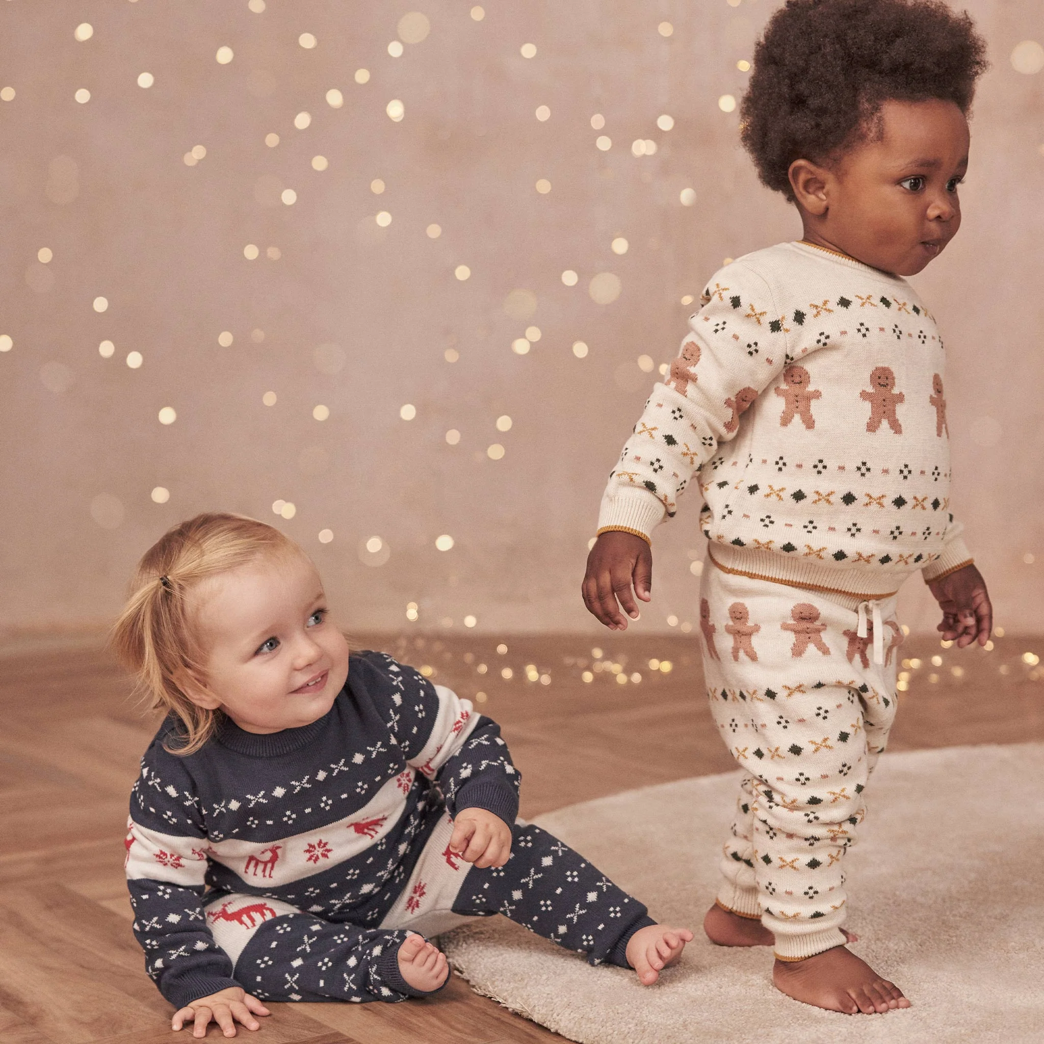 Knitted Gingerbread Jumper & Joggers Outfit - Image 3