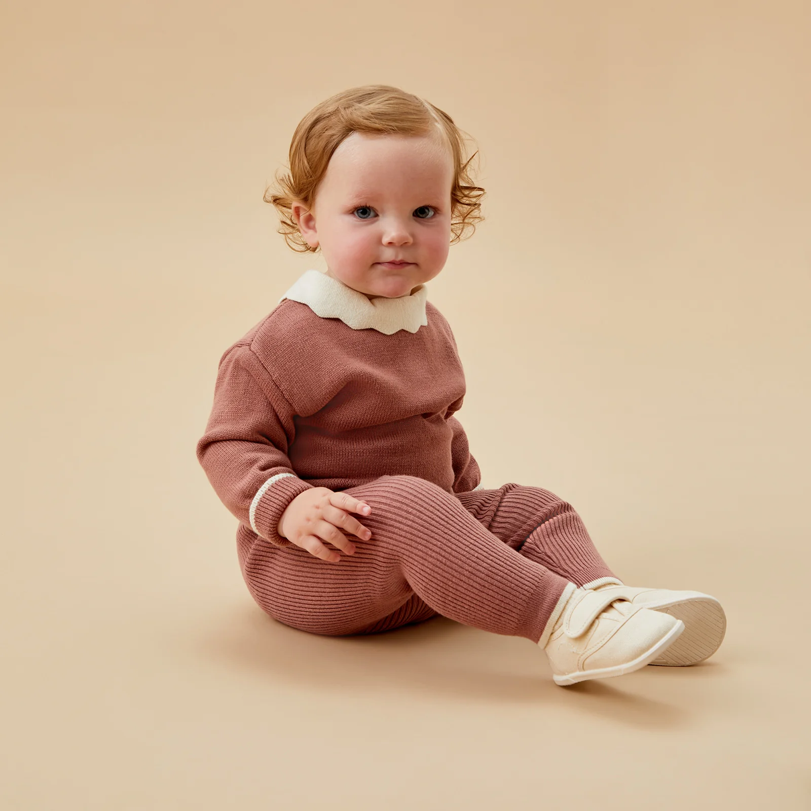 Knitted Leggings - Dusty Pink - Image 2