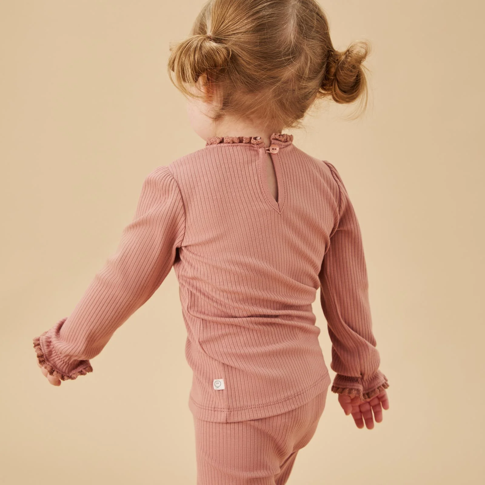 Lace Trim Ribbed Pyjamas - Image 3