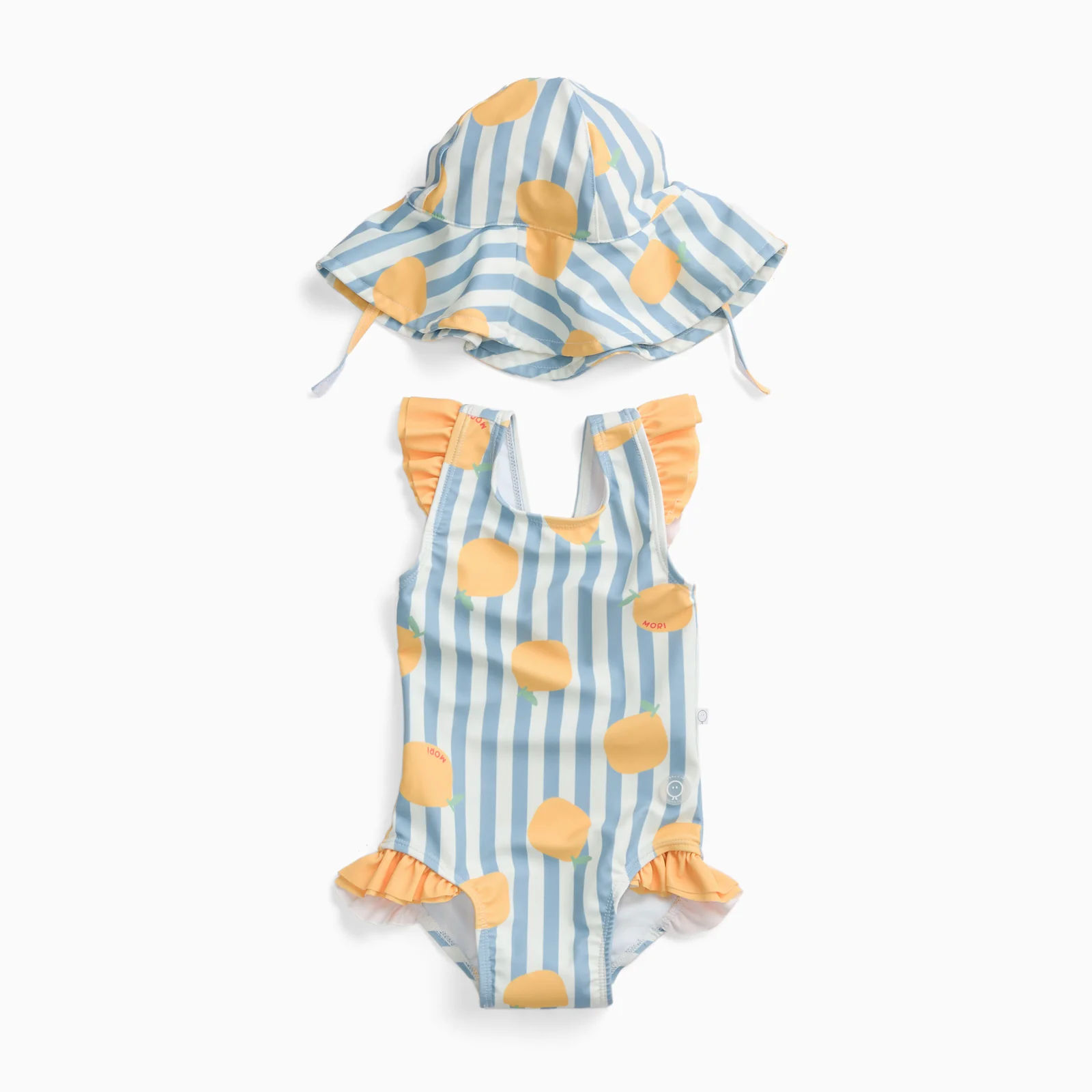 Lemon Frilled Swimsuit & Hat - Image 3