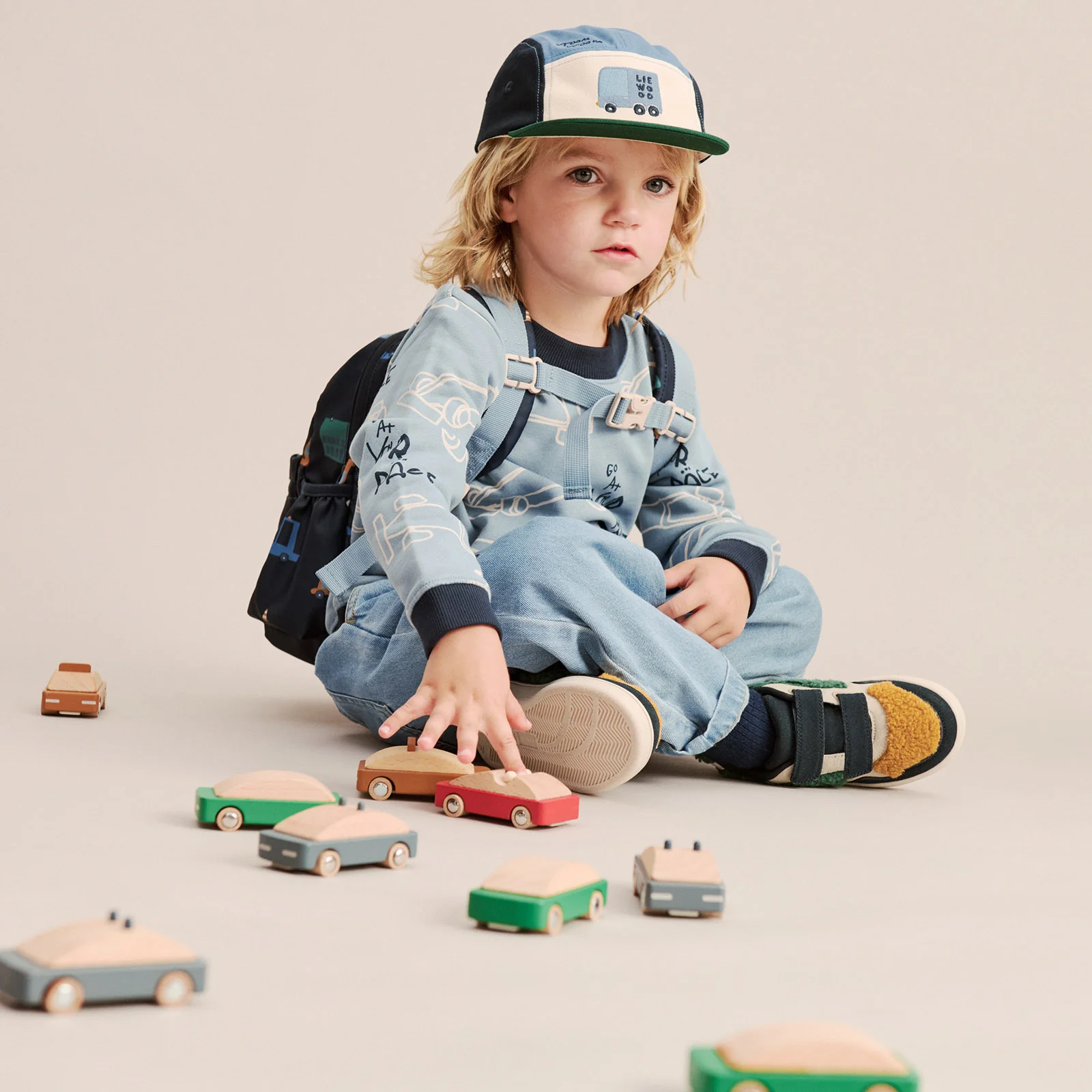 Liewood Rory Embroidery Cap - Cars / Multi Mix - Image 3