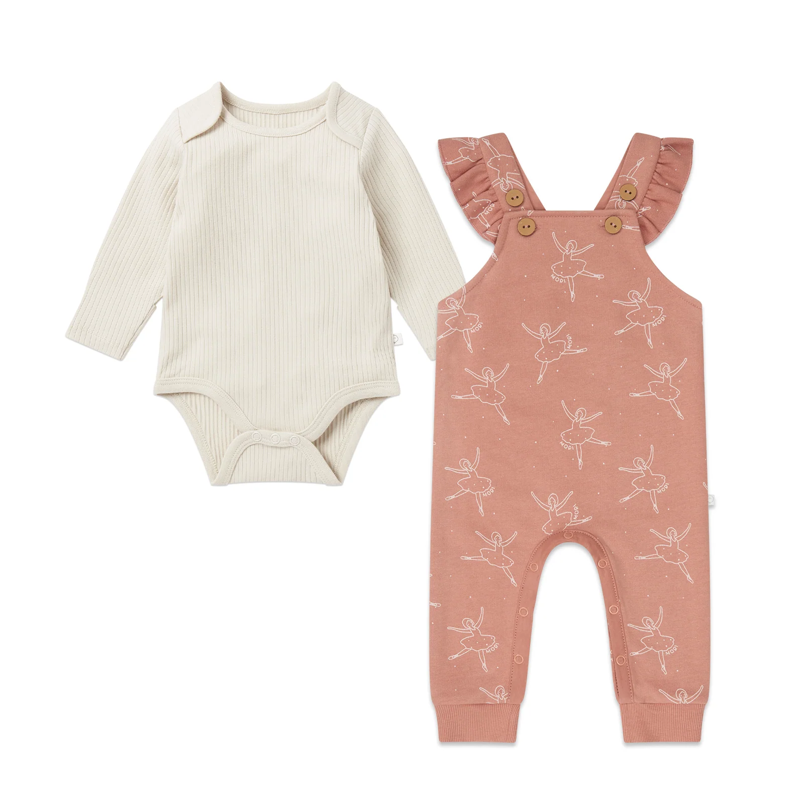 Little Ballerina Dungarees & Bodysuit Outfit