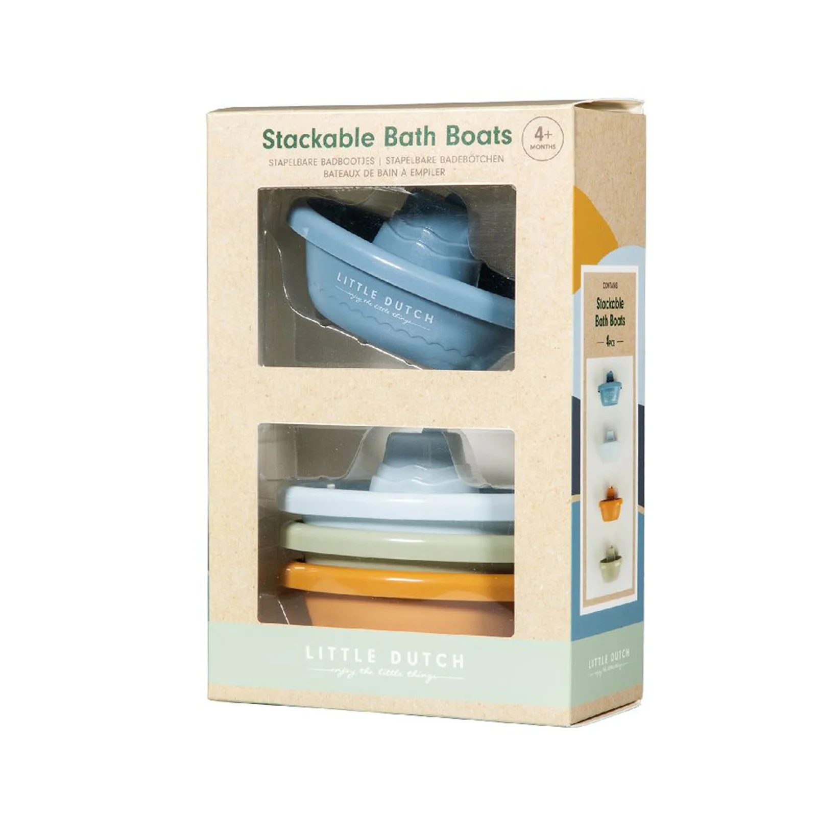 Little Dutch Blue Stackable Bath Boats - Image 4