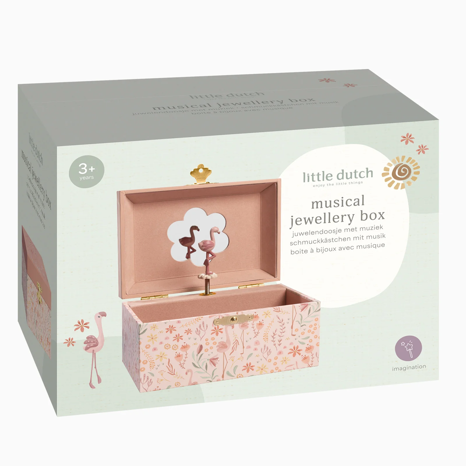 Little Dutch Musical Jewellery Box - Flamingo - Image 3