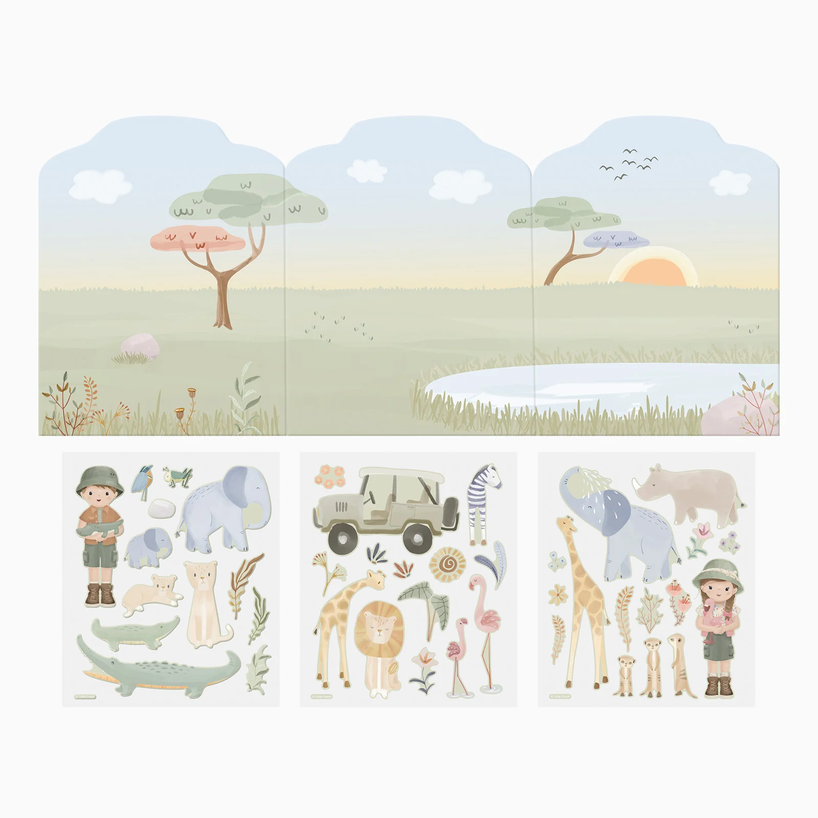 Little Dutch Reusable Sticker Booklet - Safari - Image 3