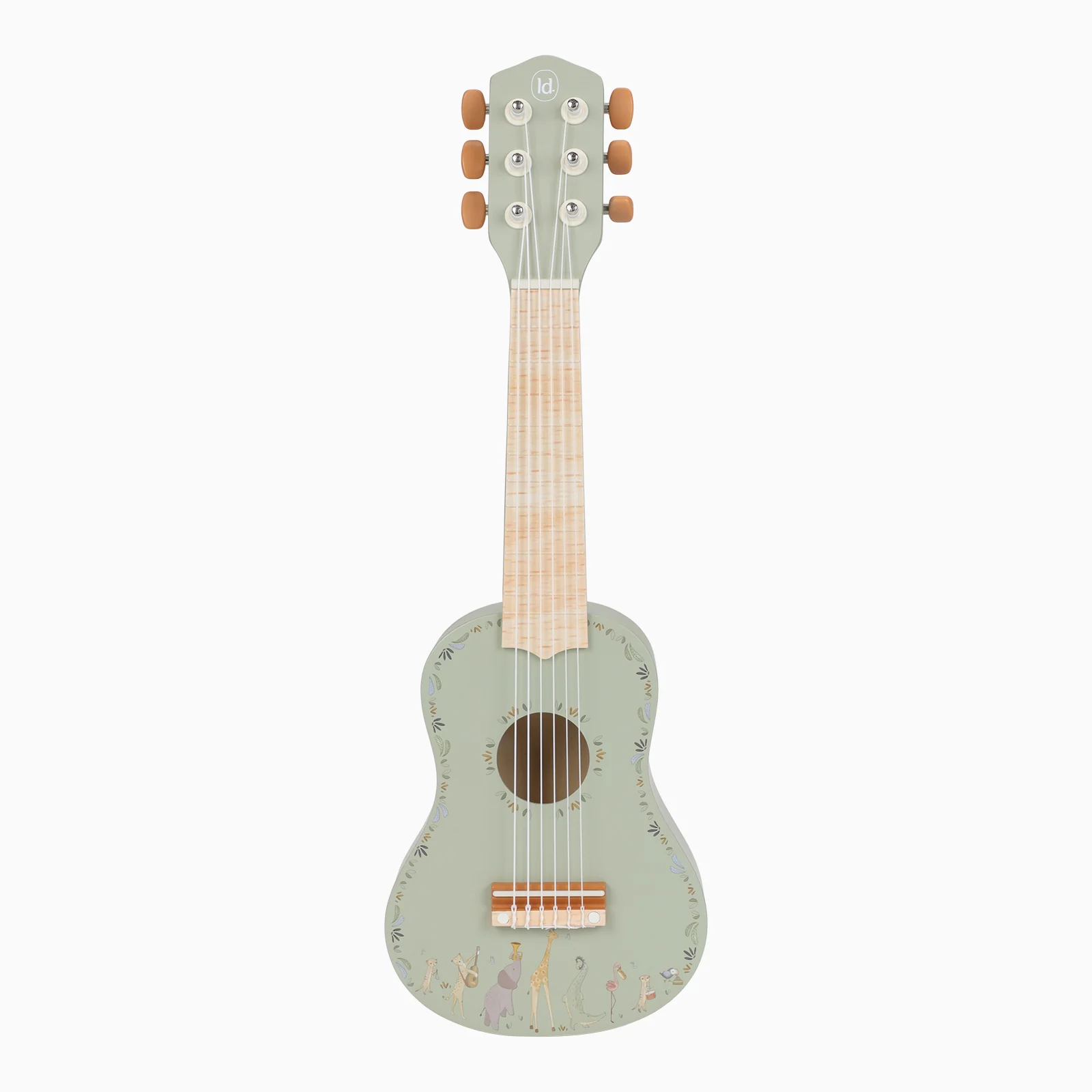 Little Dutch Safari Friends Wooden Guitar - Green - Image 2
